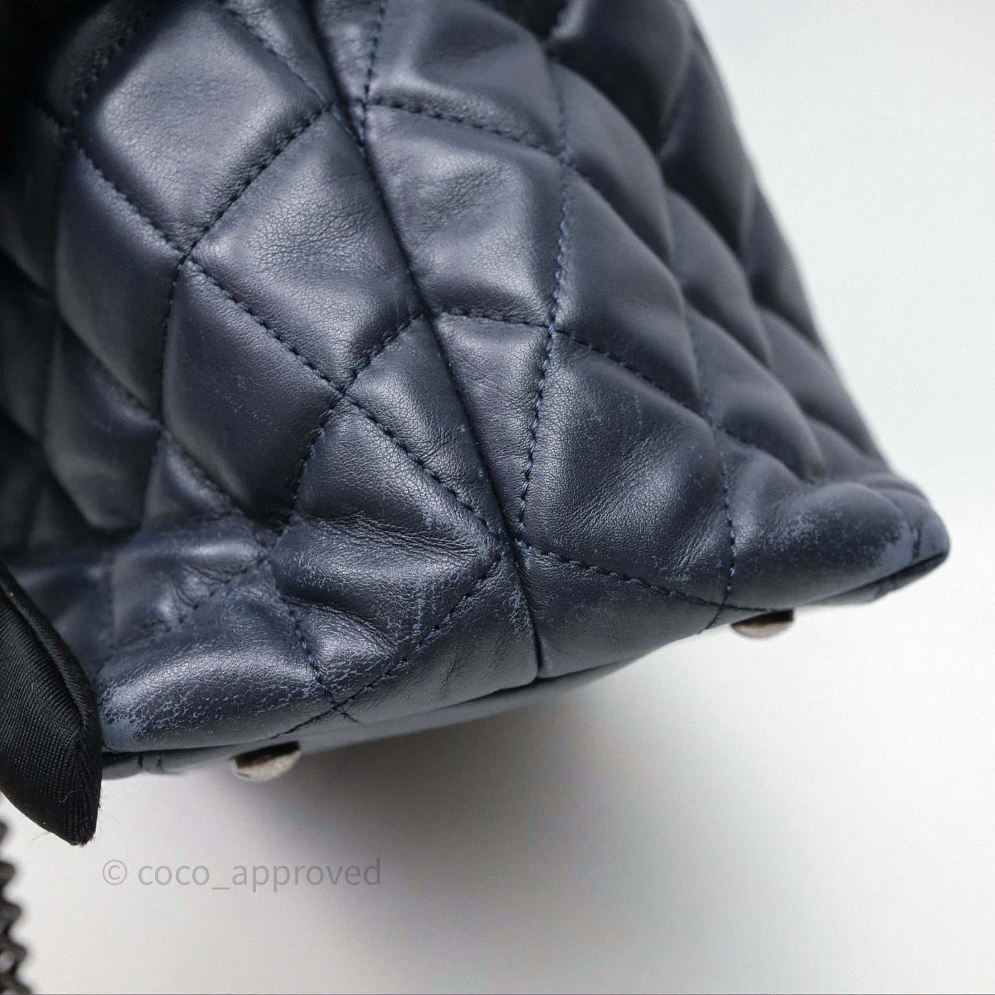 Chanel Quilted Portobello Tote Bag Tweed Lambskin Ruthenium Hardware