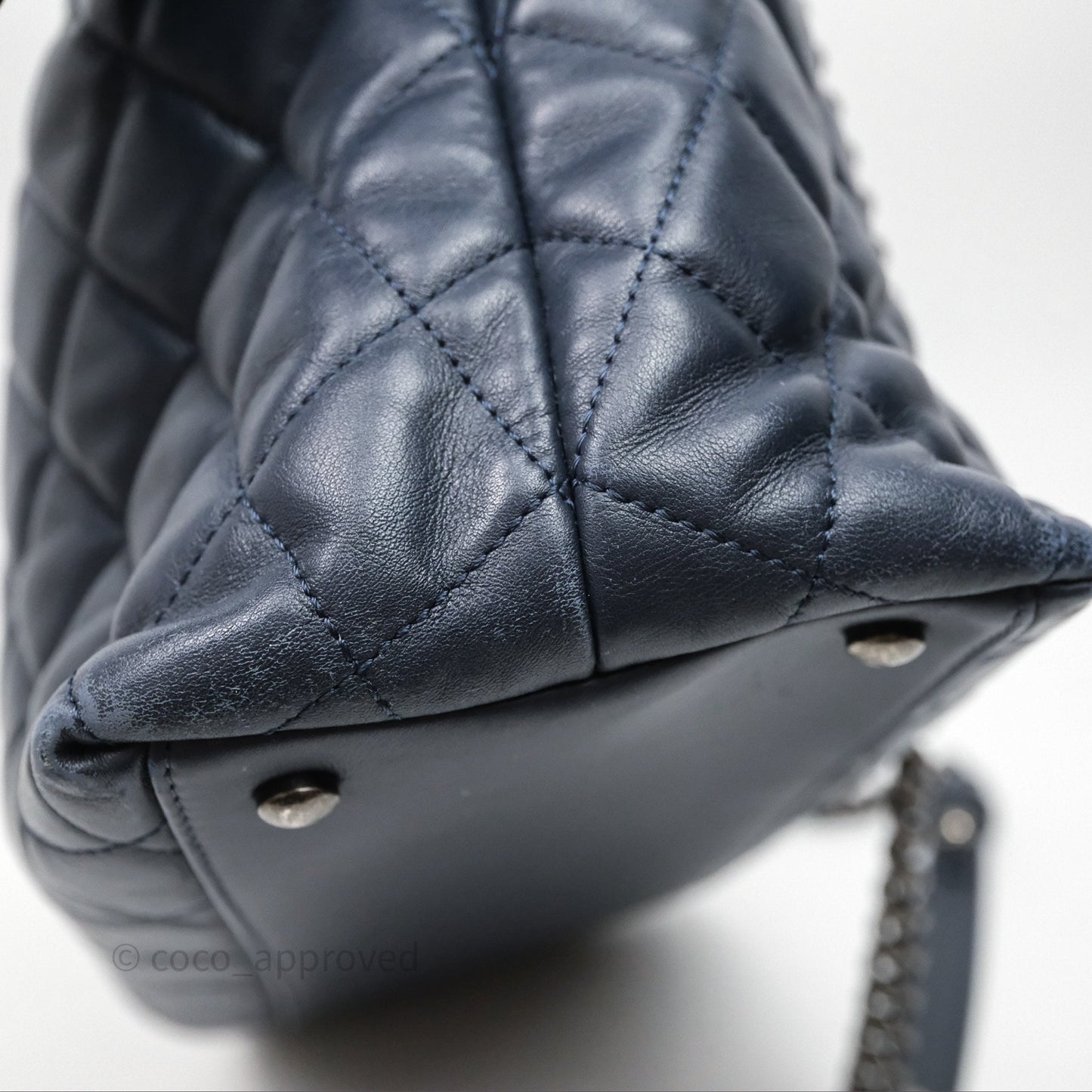 Chanel Quilted Portobello Tote Bag Tweed Lambskin Ruthenium Hardware