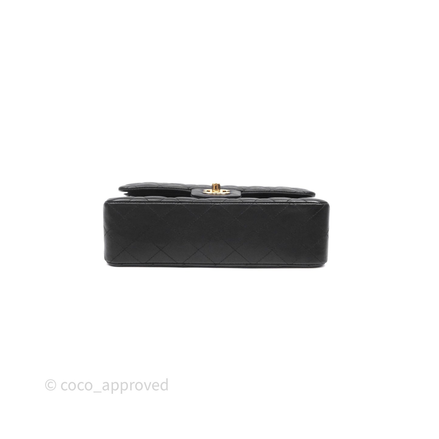Chanel Small Classic Flap Quilted Black Lambskin Gold Hardware