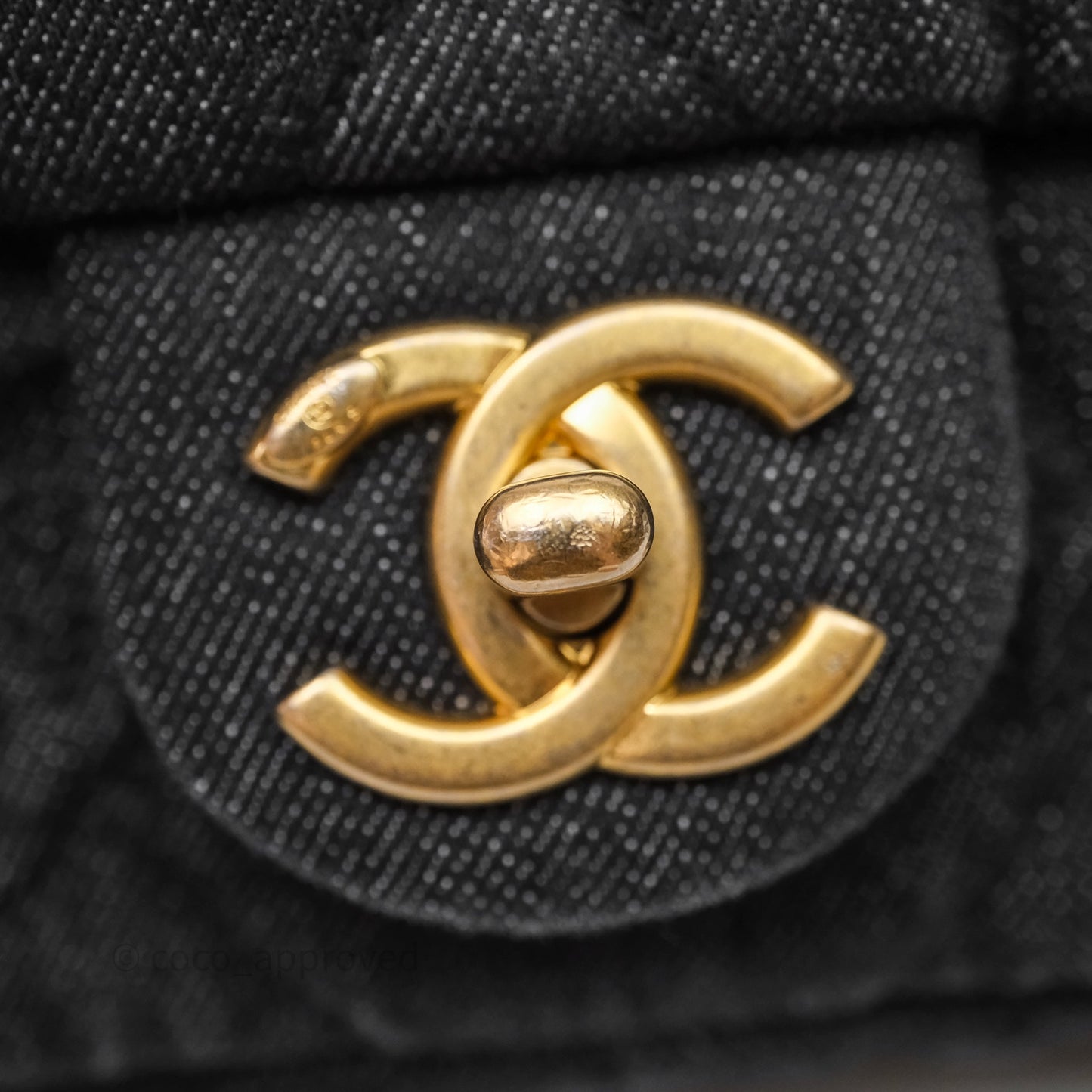 Chanel Medium Funky Town Flap Denim Aged Gold Hardware 22S