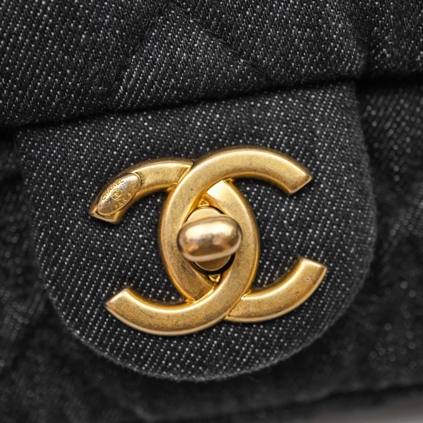 Chanel Medium Funky Town Flap Denim Aged Gold Hardware 22S