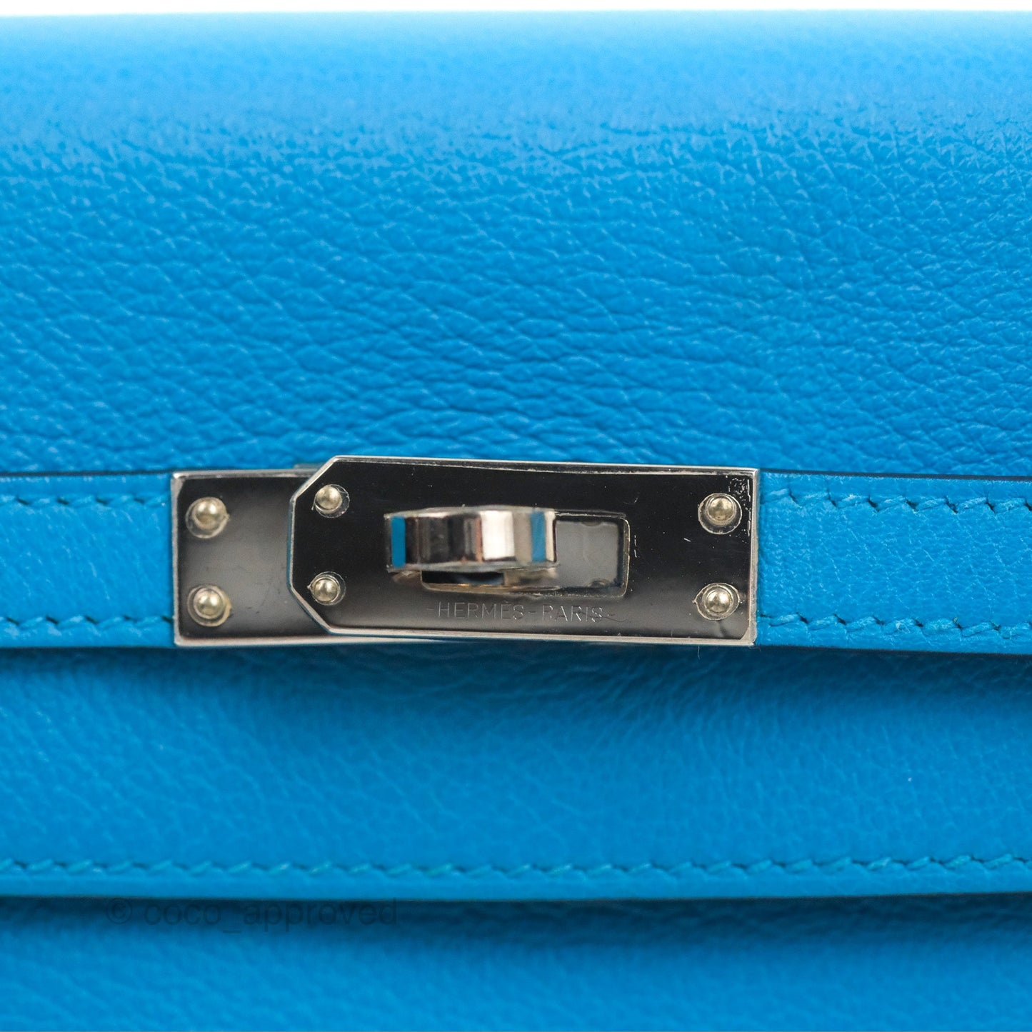 Hermès Kelly Danse II Bag Verso Veau Evercolor Bleu Frida/ Rose Mexico Palladium Hardware