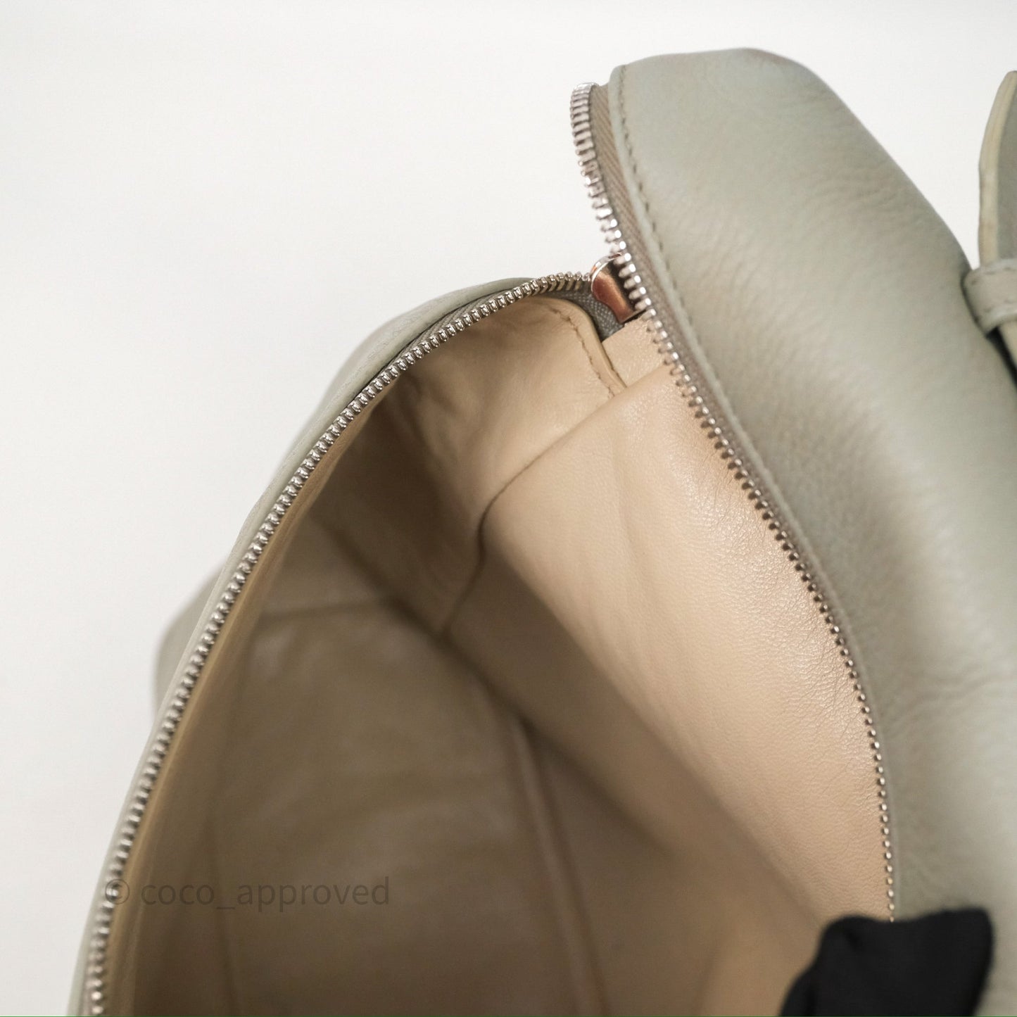 Loro Piana Extra Pocket Backpack L23.5 Eucalyptus/Antique Silver Hardware