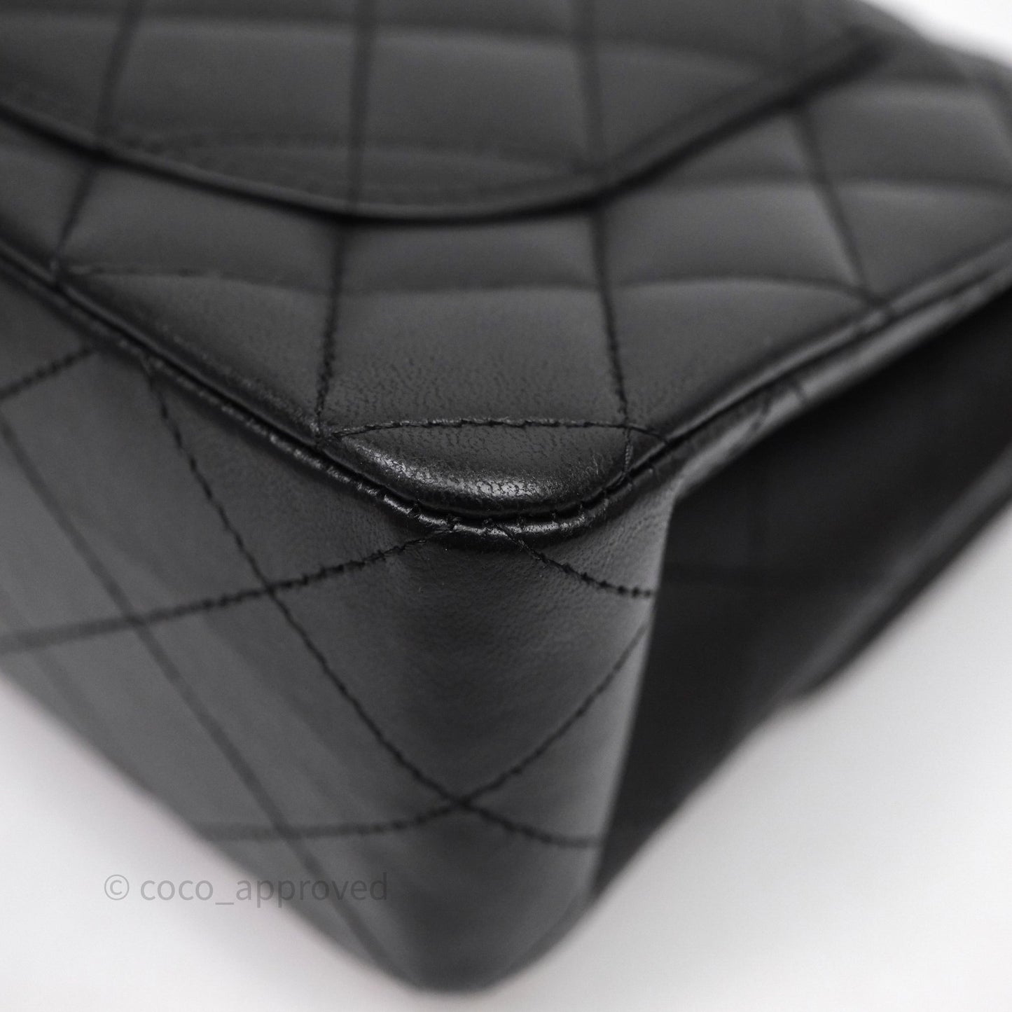 Chanel Small Classic Flap Quilted Black Lambskin Gold Hardware