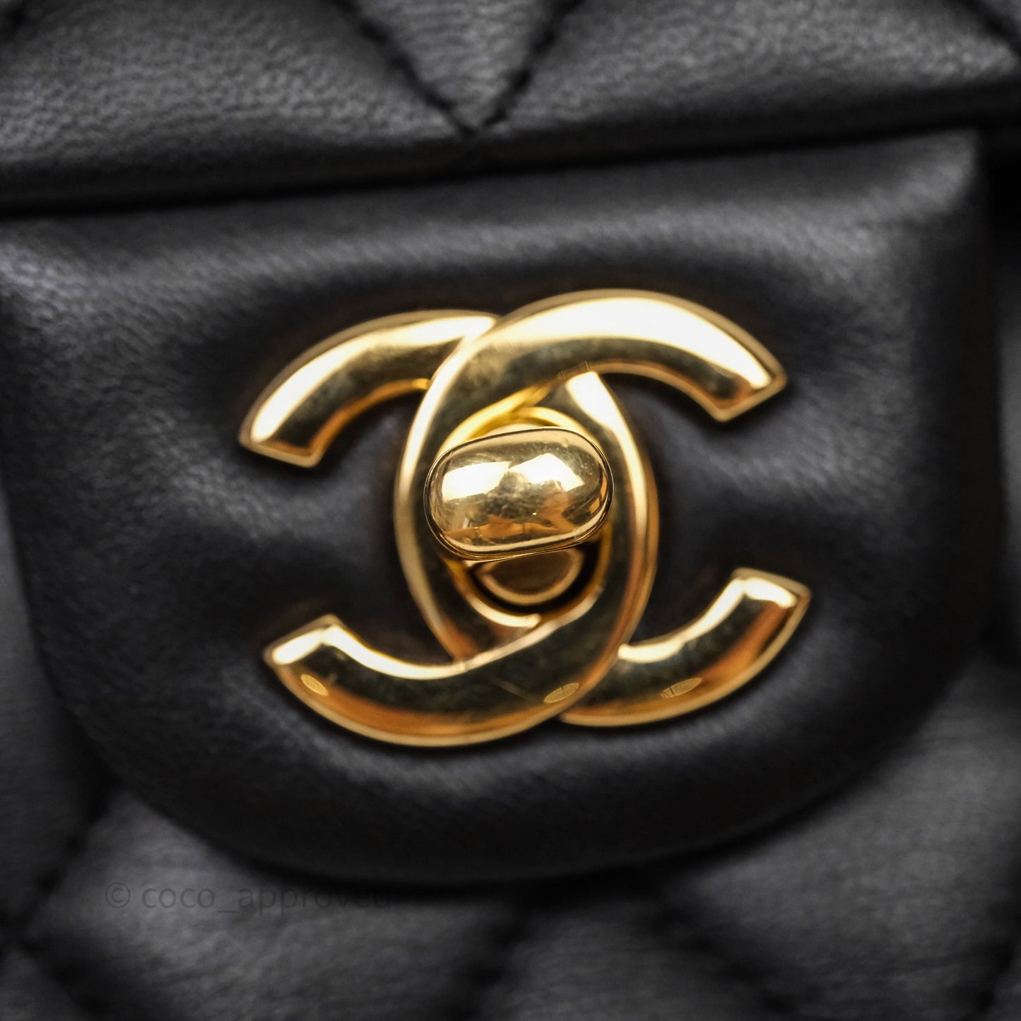 Chanel Small Classic Flap Quilted Black Lambskin Gold Hardware