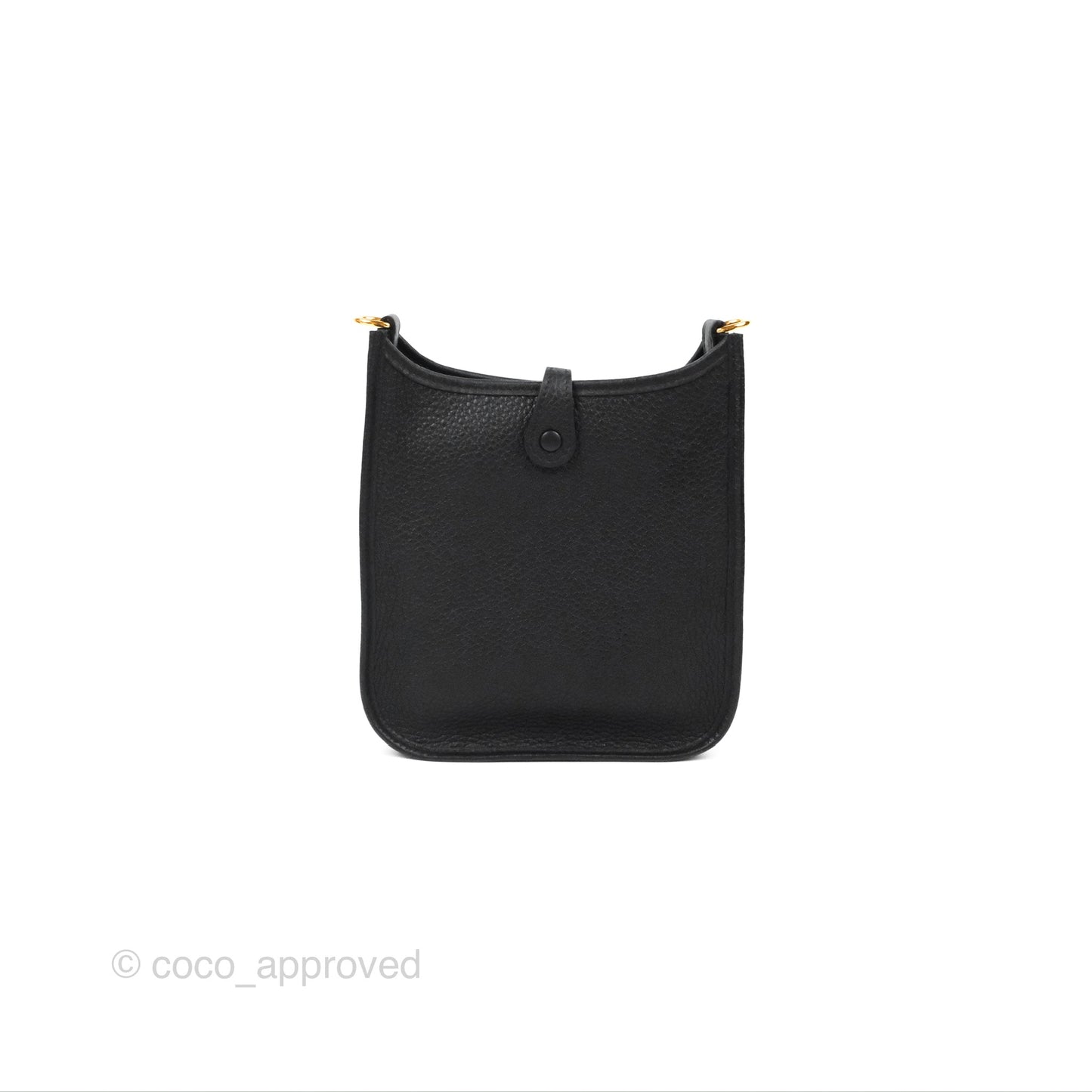 Hermès Mini Evelyne 16 Black Clemence Gold Hardware