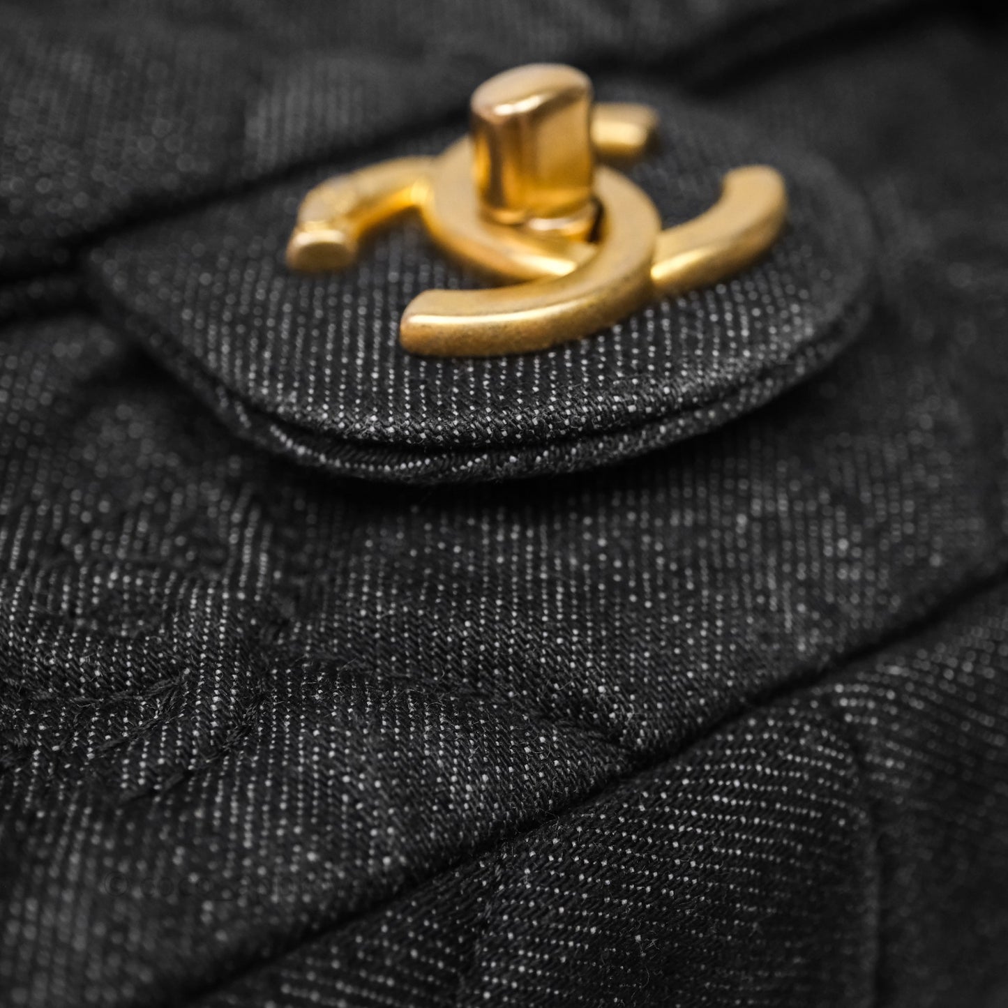 Chanel Medium Funky Town Flap Denim Aged Gold Hardware 22S
