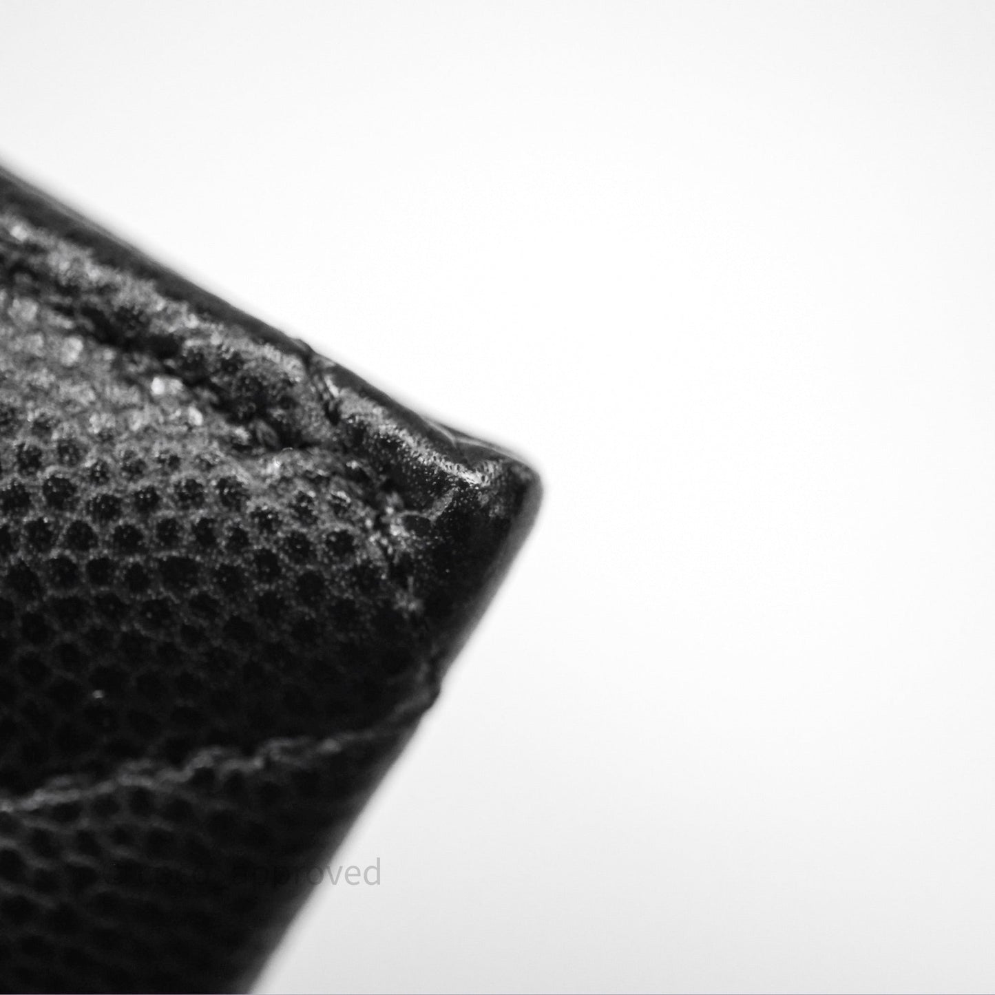 Chanel Quilted Flat Card Holder Black Caviar Silver Hardware