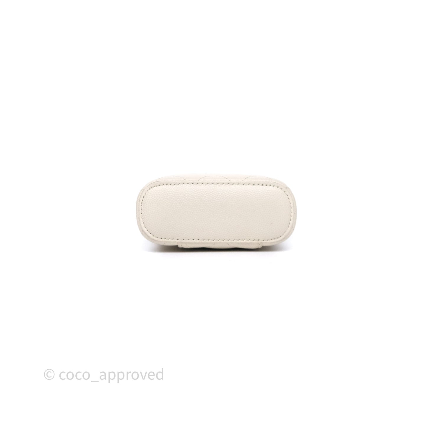 Chanel Classic Mini Vanity With Chain Light Beige Caviar Gold Hardware
