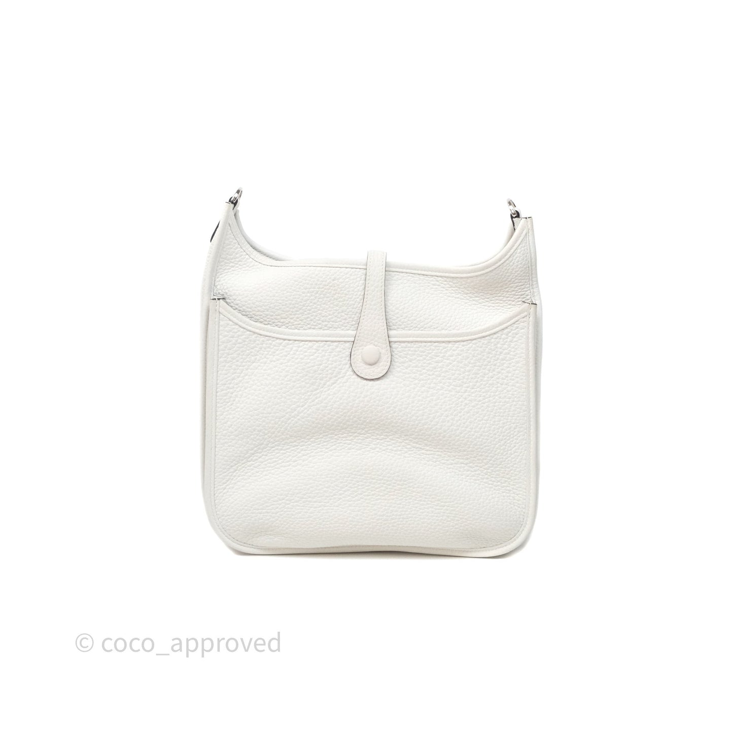 Hermes Evelyne III 29 New White 0U Clemence Palladium Hardware