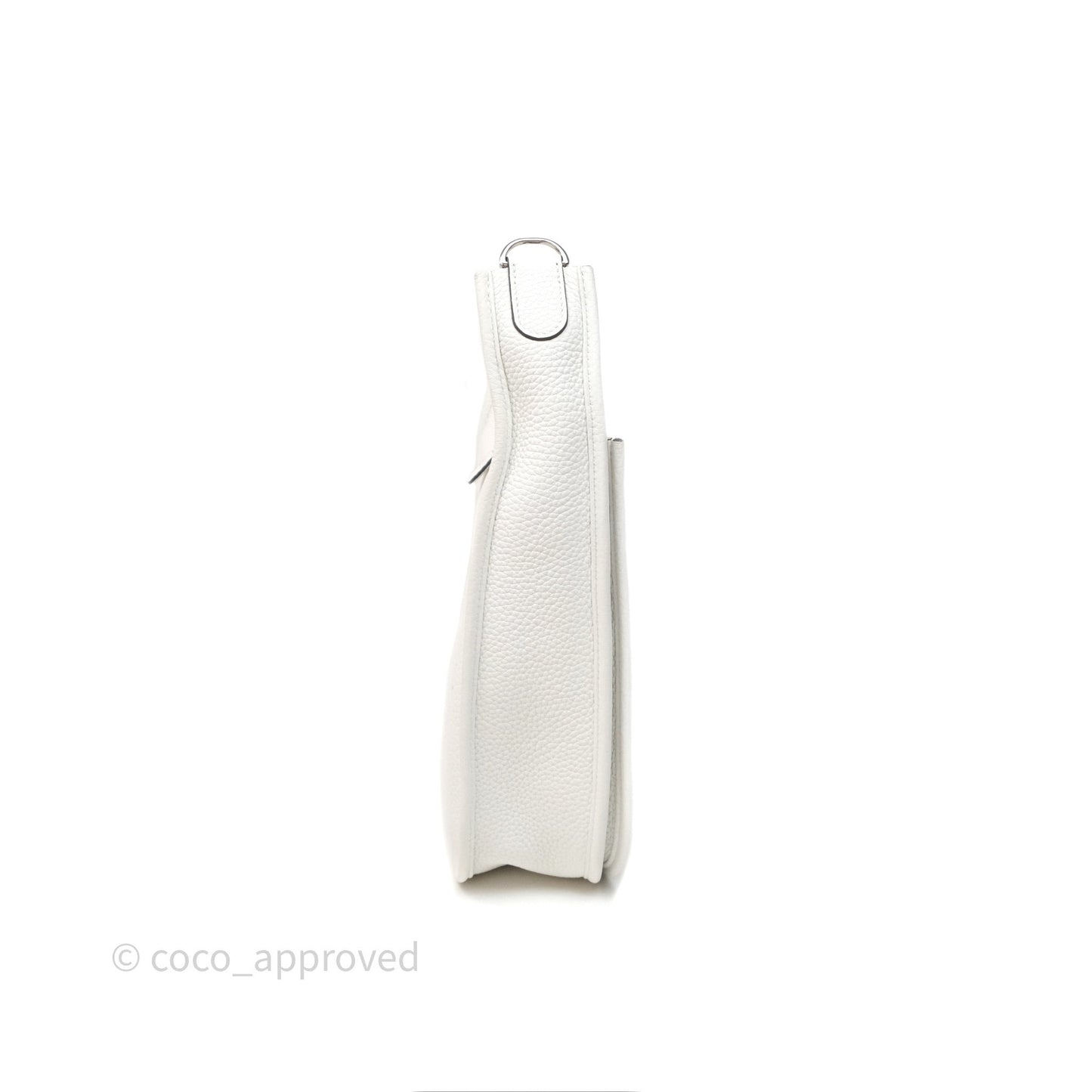 Hermes Evelyne III 29 New White 0U Clemence Palladium Hardware