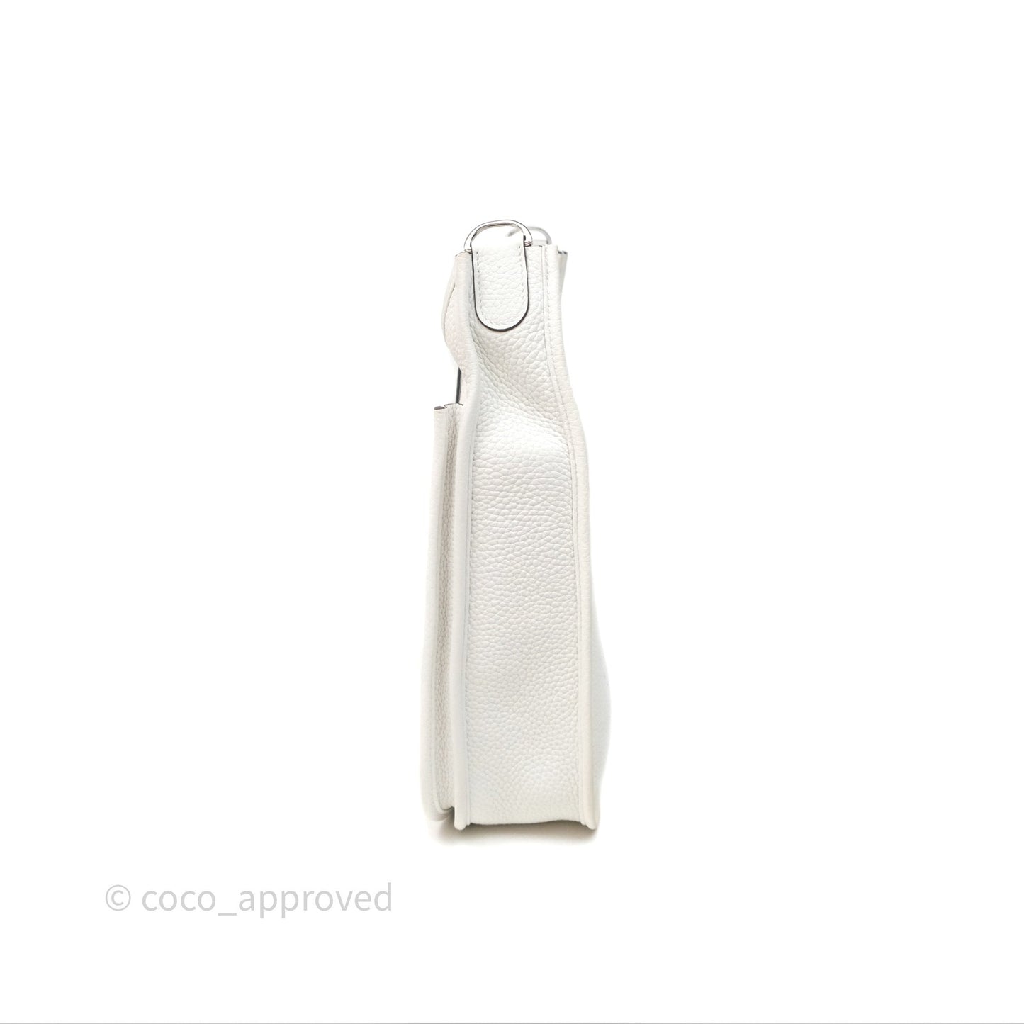 Hermes Evelyne III 29 New White 0U Clemence Palladium Hardware