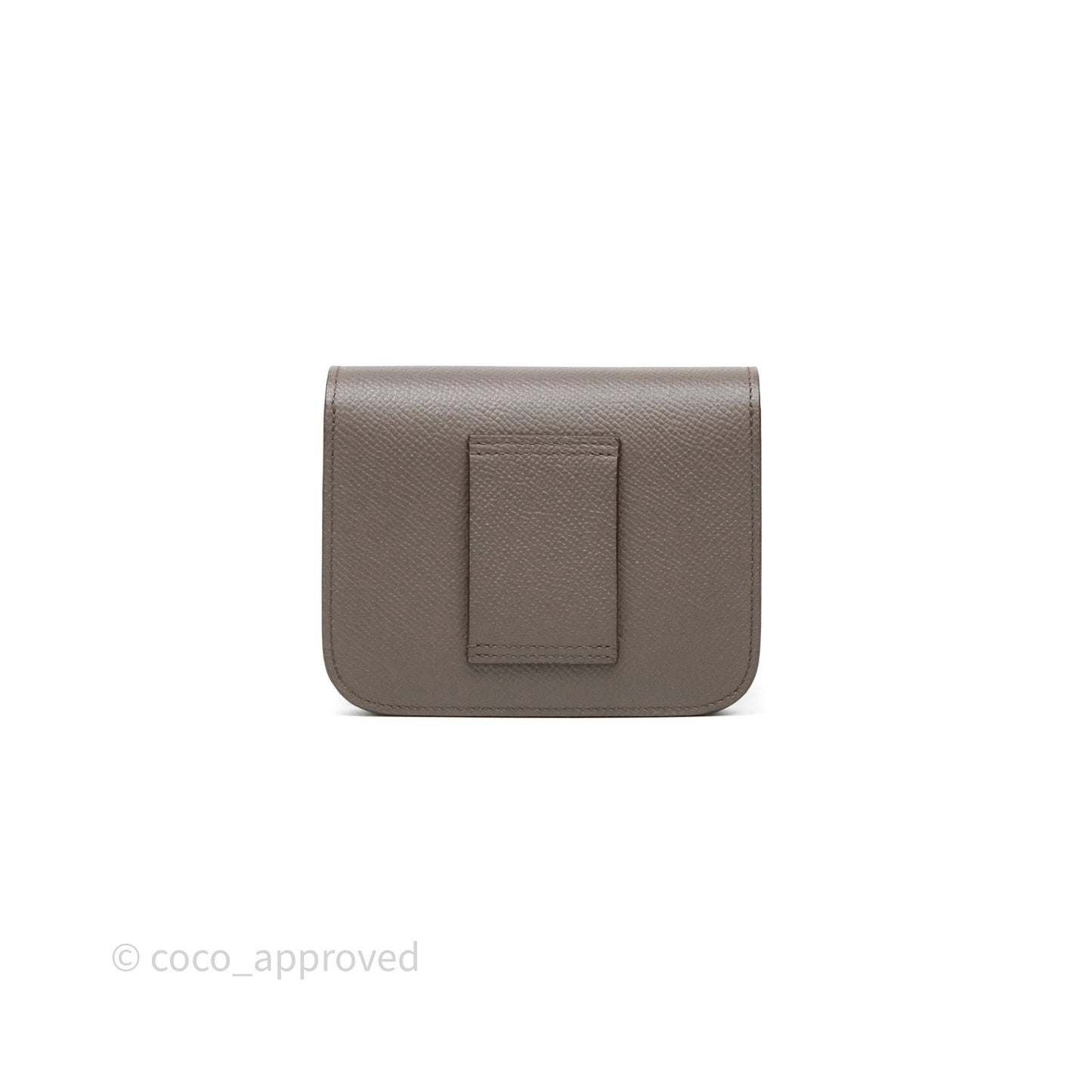 Hermès Constance Slim Wallet Gris Etain 8F Epsom Gold Hardware