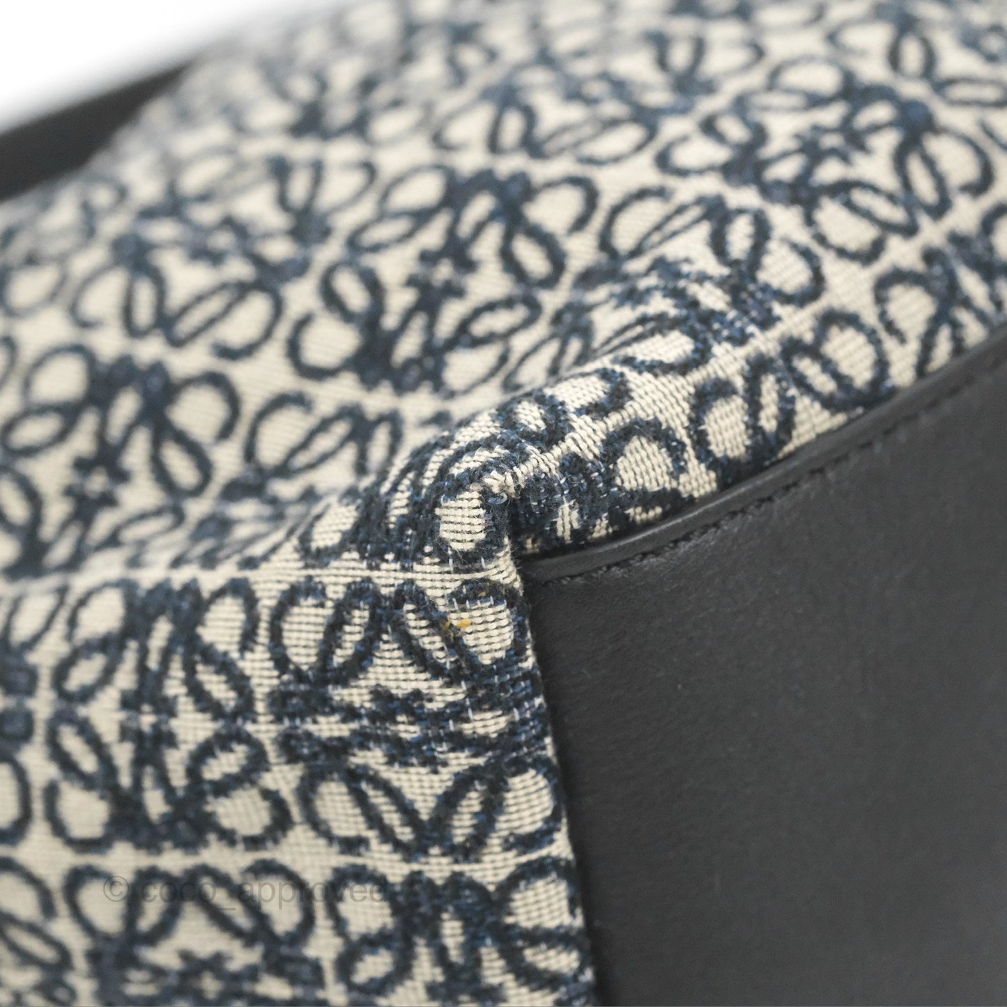 Loewe Small Cubi bag in Anagram Jacquard & Calfskin Navy/Black