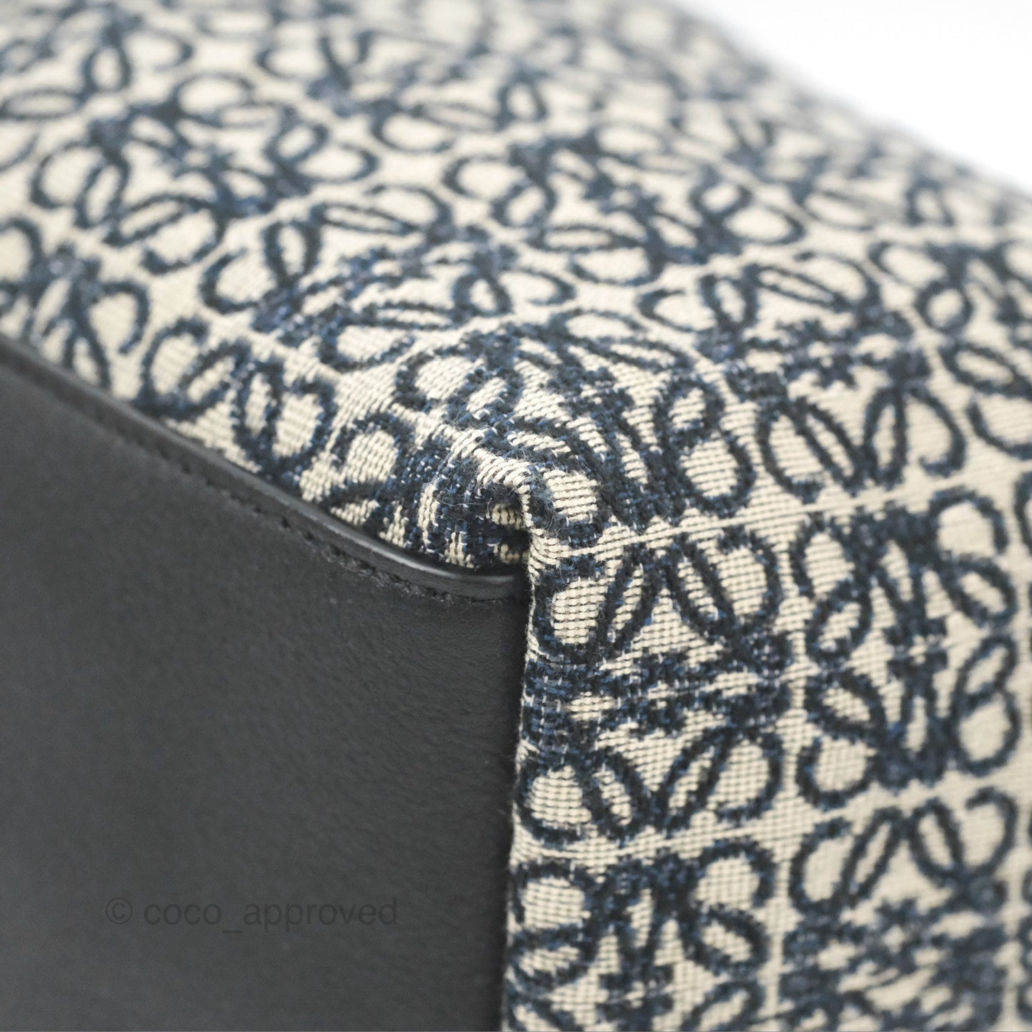 Loewe Small Cubi bag in Anagram Jacquard & Calfskin Navy/Black