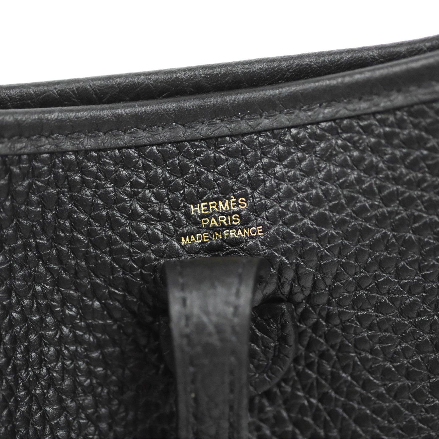 Hermès Mini Evelyne 16 Black Clemence Gold Hardware