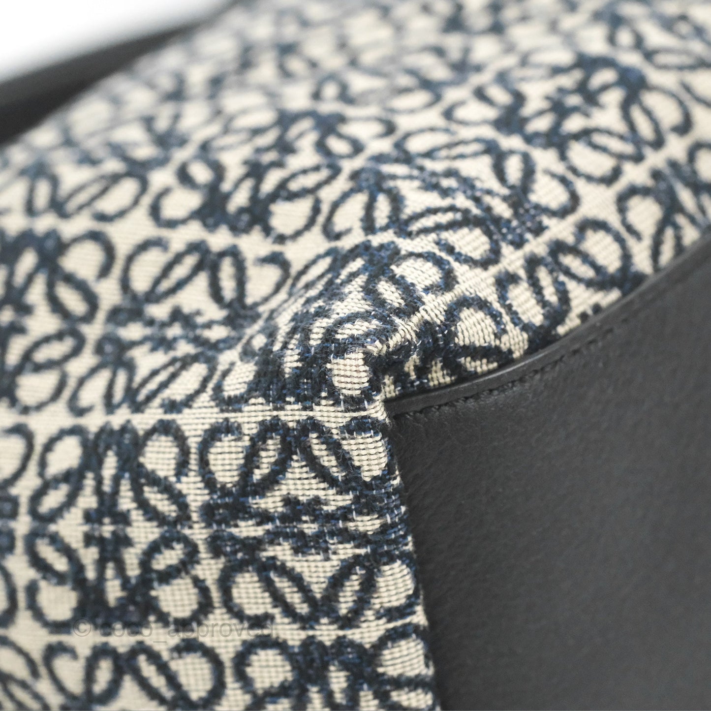 Loewe Small Cubi bag in Anagram Jacquard & Calfskin Navy/Black
