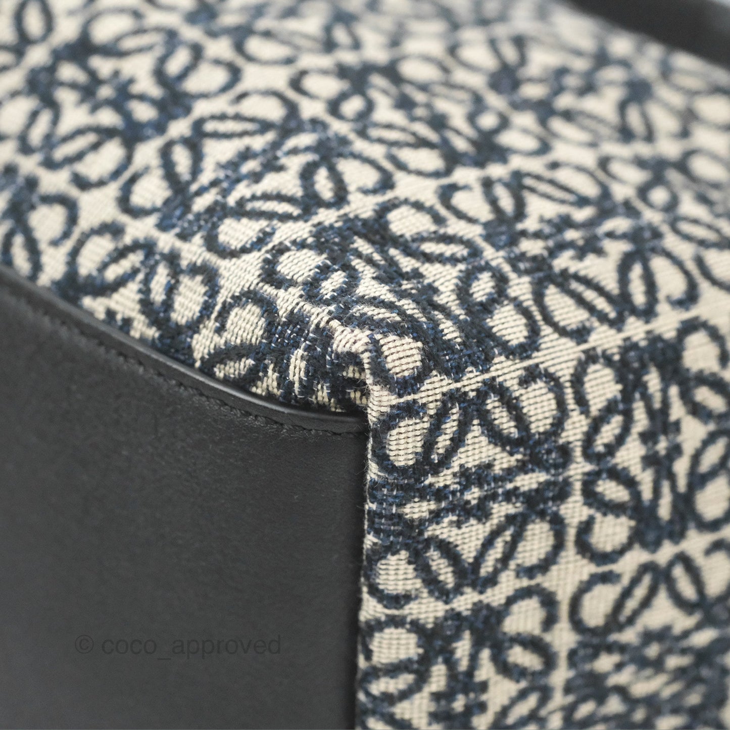 Loewe Small Cubi bag in Anagram Jacquard & Calfskin Navy/Black