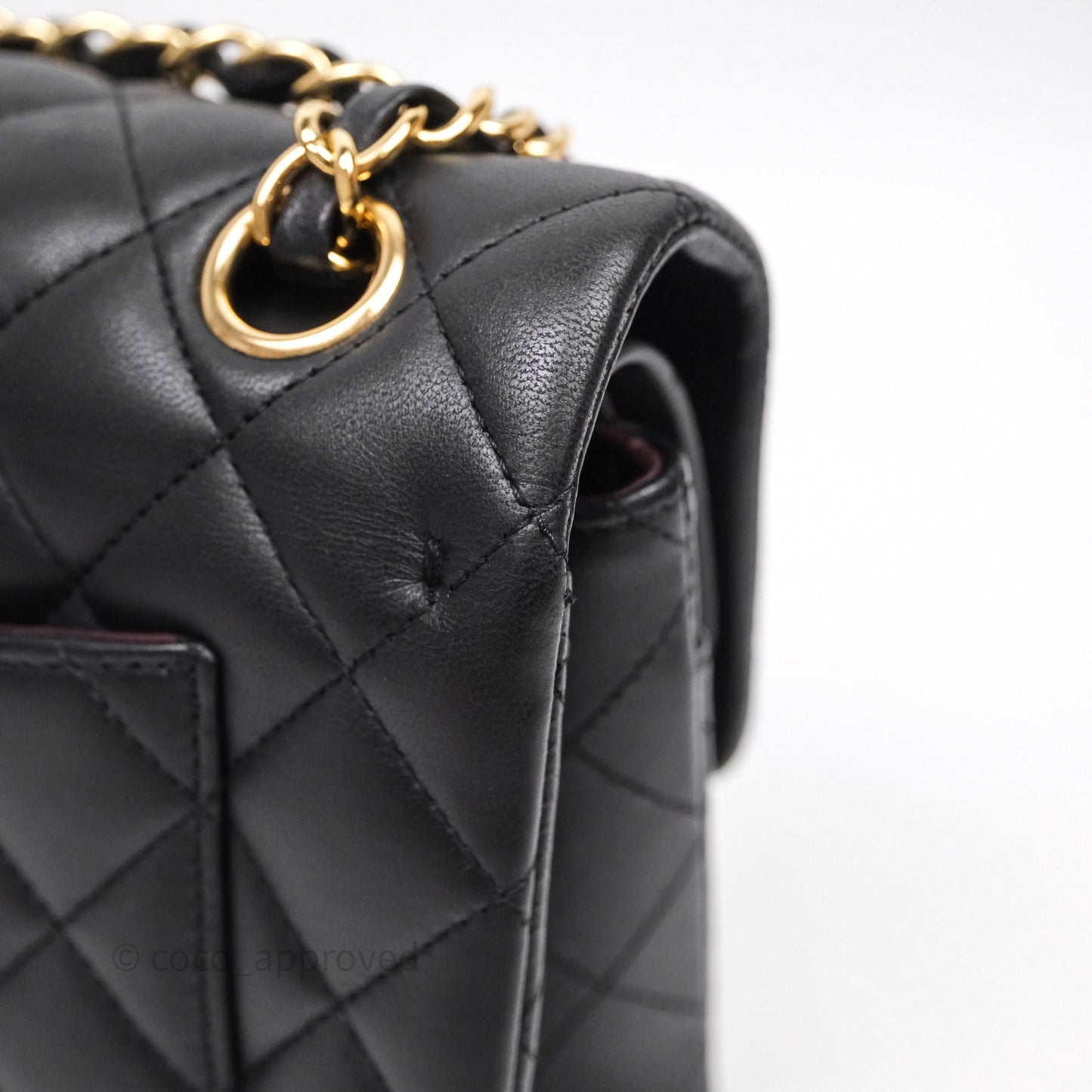 Chanel Small Classic Flap Quilted Black Lambskin Gold Hardware