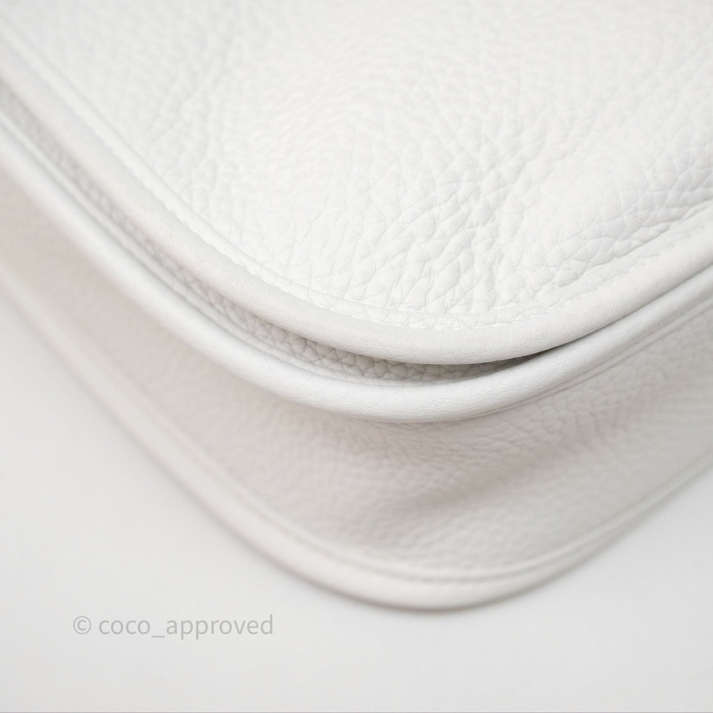 Hermes Evelyne III 29 New White 0U Clemence Palladium Hardware