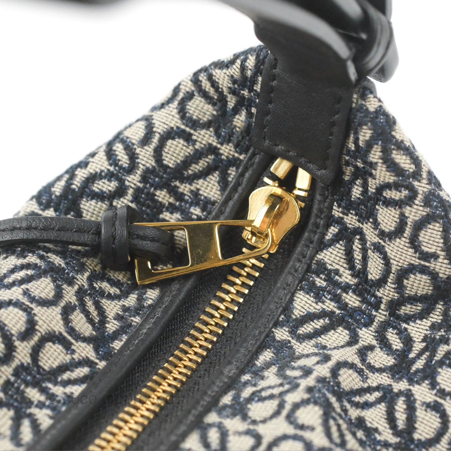 Loewe Small Cubi bag in Anagram Jacquard & Calfskin Navy/Black
