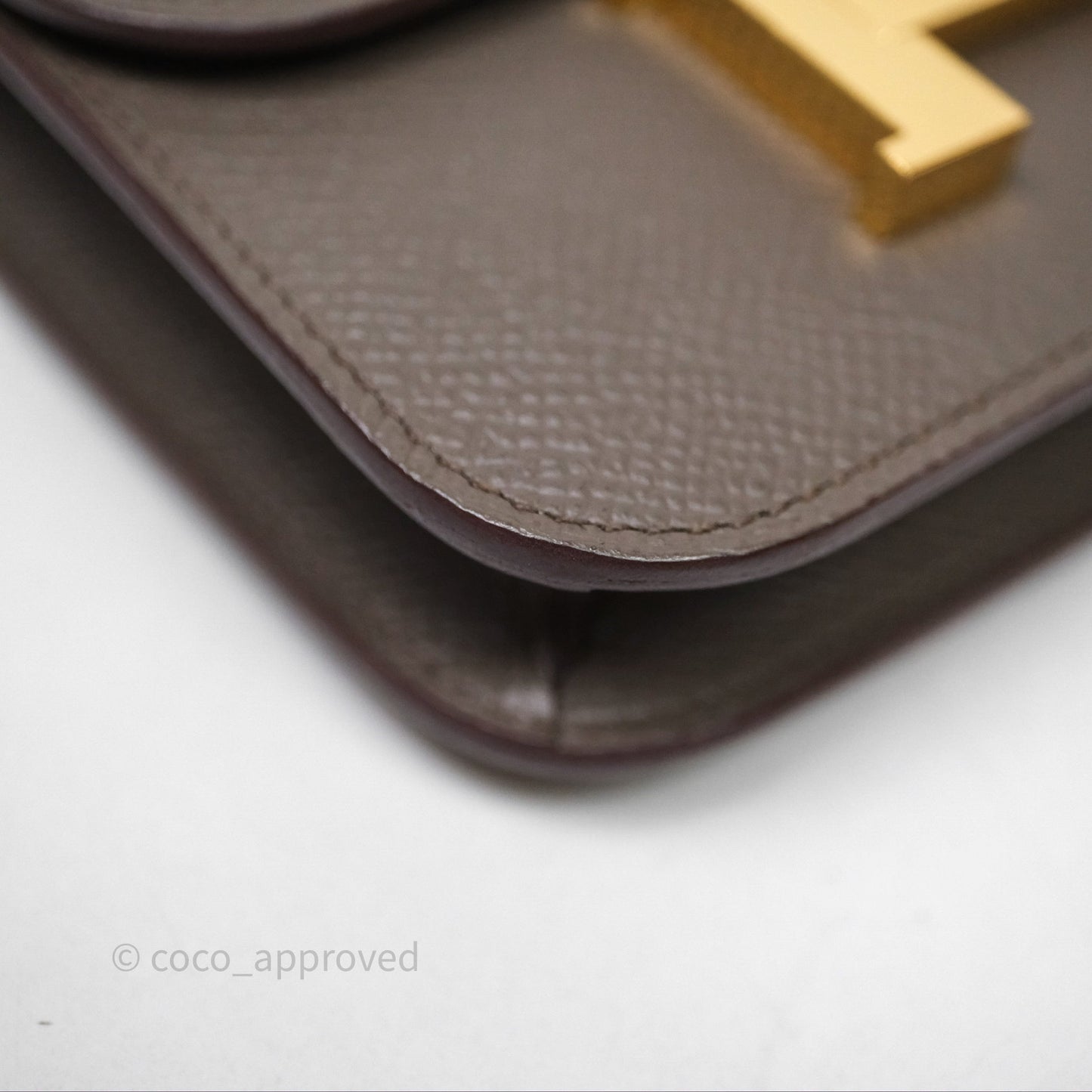 Hermès Constance Slim Wallet Gris Etain 8F Epsom Gold Hardware