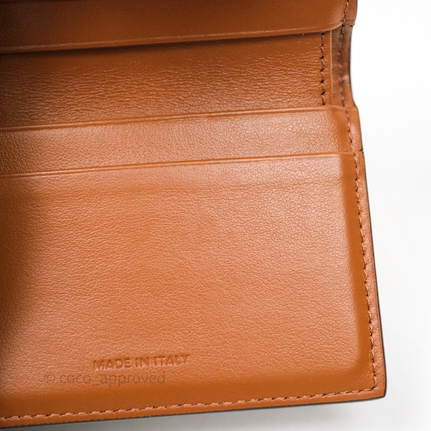 Celine Compact Wallet with Coin Triomphe Canvas Tan Lambskin