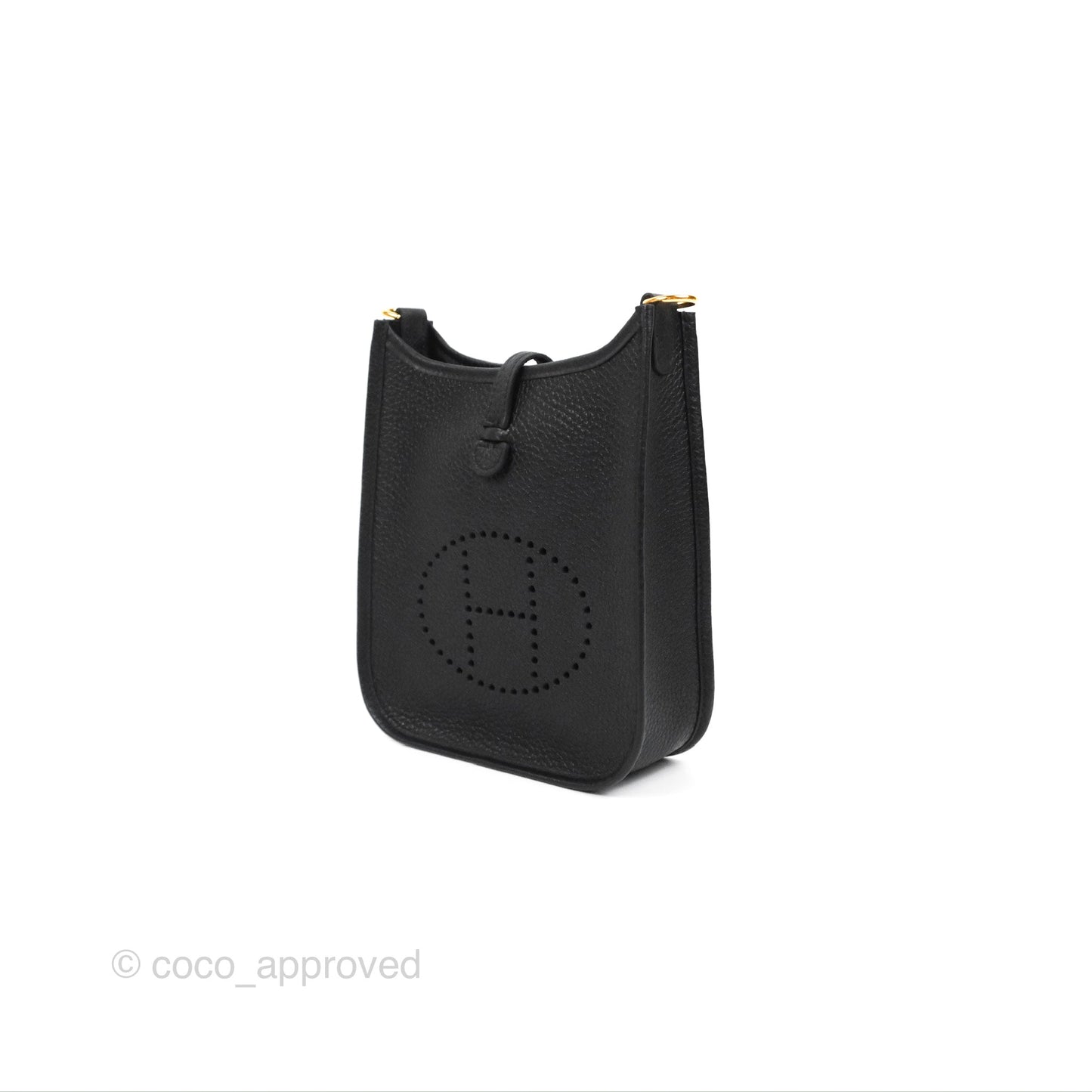 Hermès Mini Evelyne 16 Black Clemence Gold Hardware