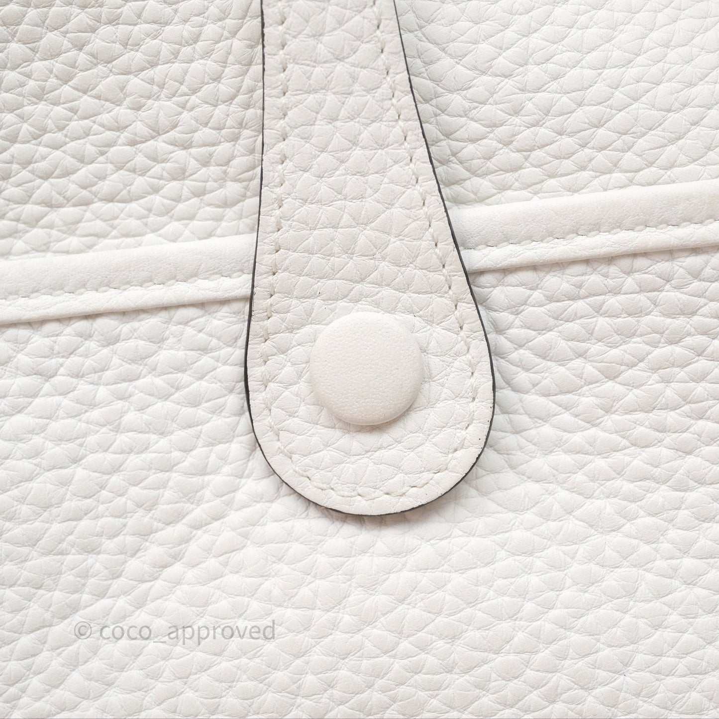 Hermes Evelyne III 29 New White 0U Clemence Palladium Hardware