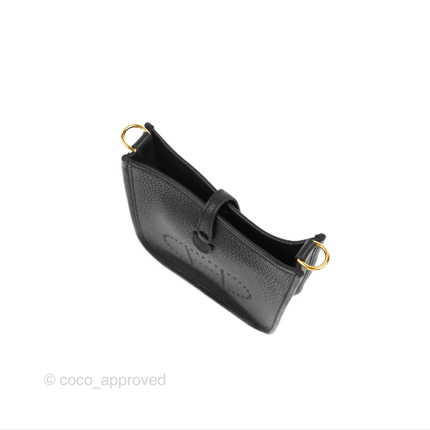 Hermès Mini Evelyne 16 Black Clemence Gold Hardware
