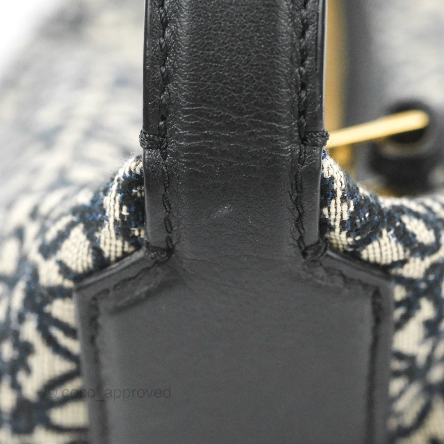 Loewe Small Cubi bag in Anagram Jacquard & Calfskin Navy/Black