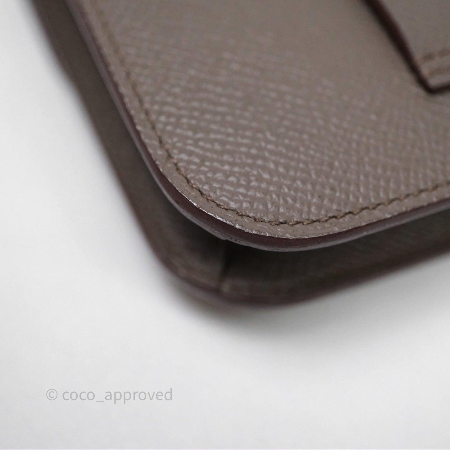 Hermès Constance Slim Wallet Gris Etain 8F Epsom Gold Hardware