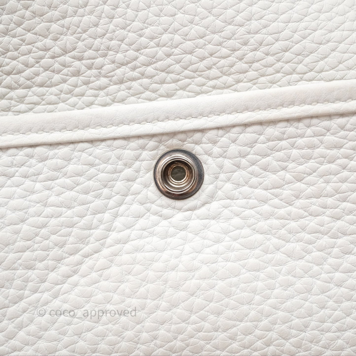 Hermes Evelyne III 29 New White 0U Clemence Palladium Hardware