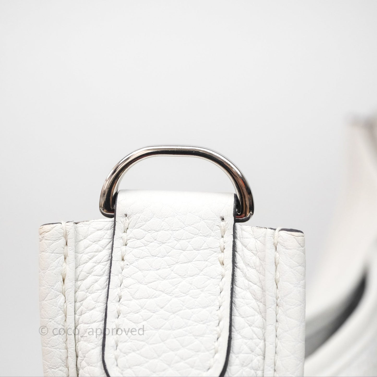 Hermes Evelyne III 29 New White 0U Clemence Palladium Hardware