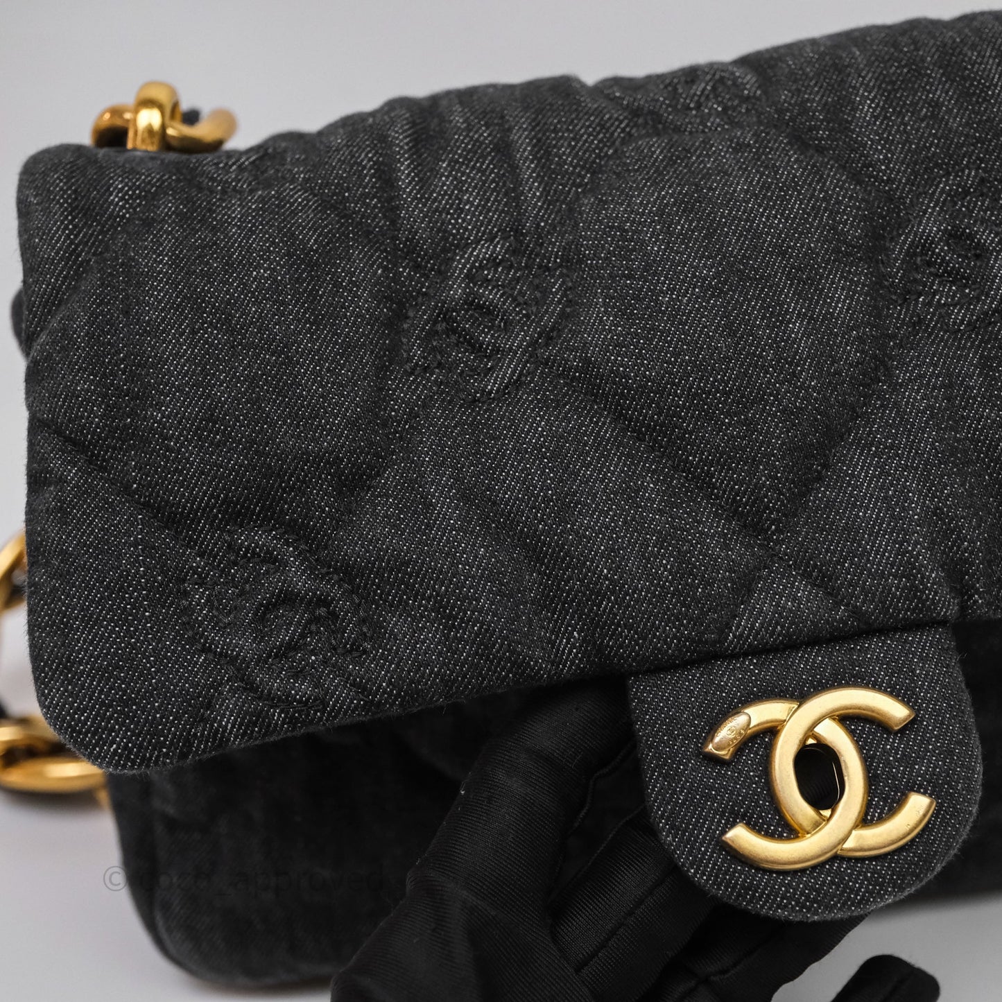 Chanel Medium Funky Town Flap Denim Aged Gold Hardware 22S