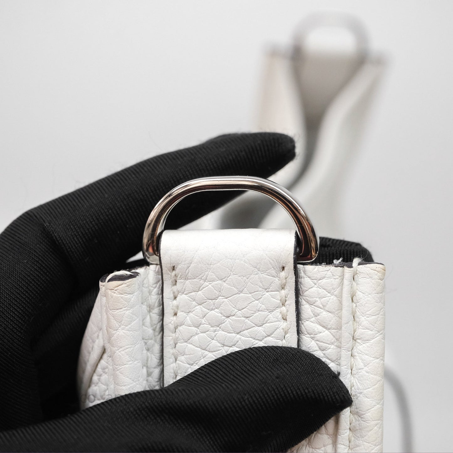 Hermes Evelyne III 29 New White 0U Clemence Palladium Hardware