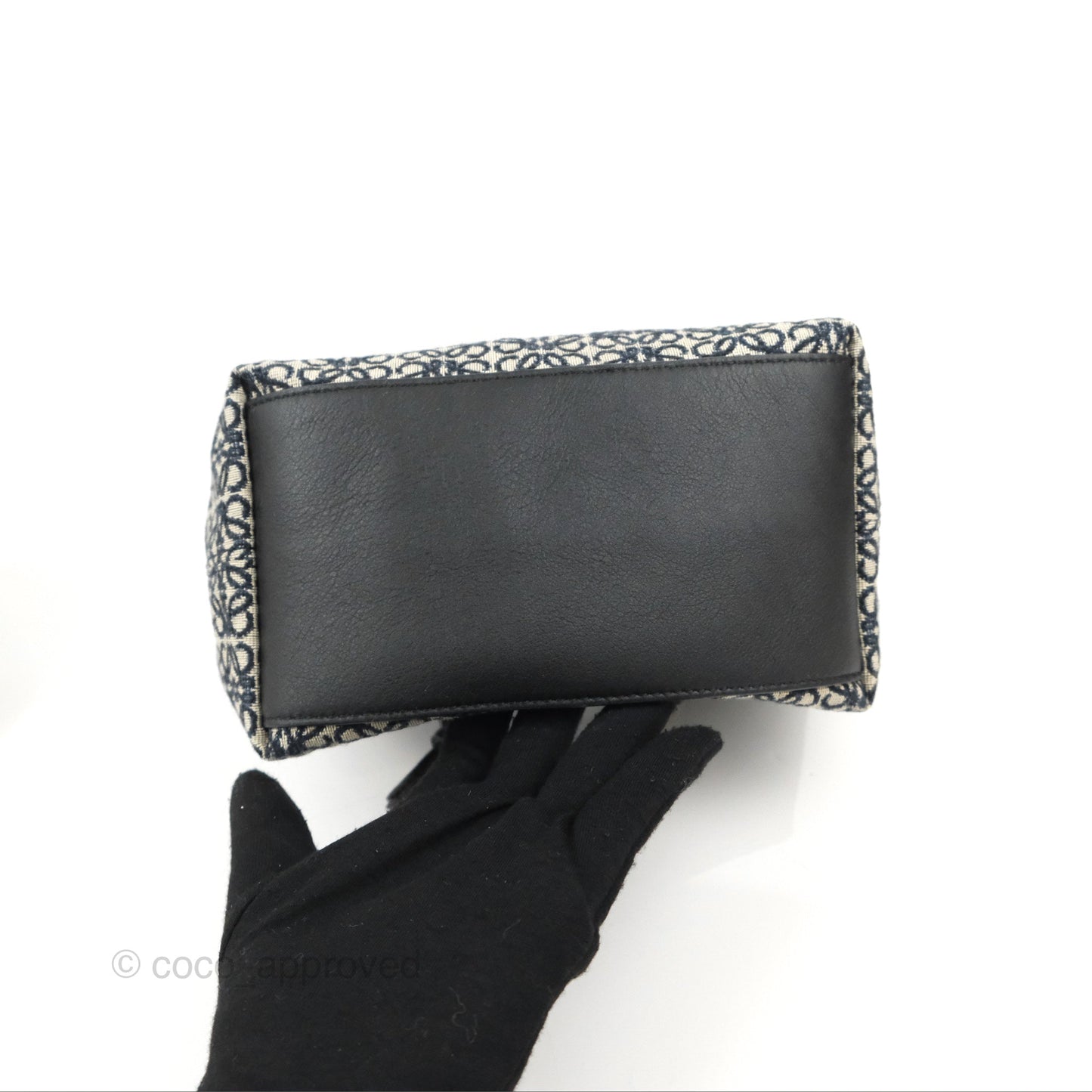 Loewe Small Cubi bag in Anagram Jacquard & Calfskin Navy/Black