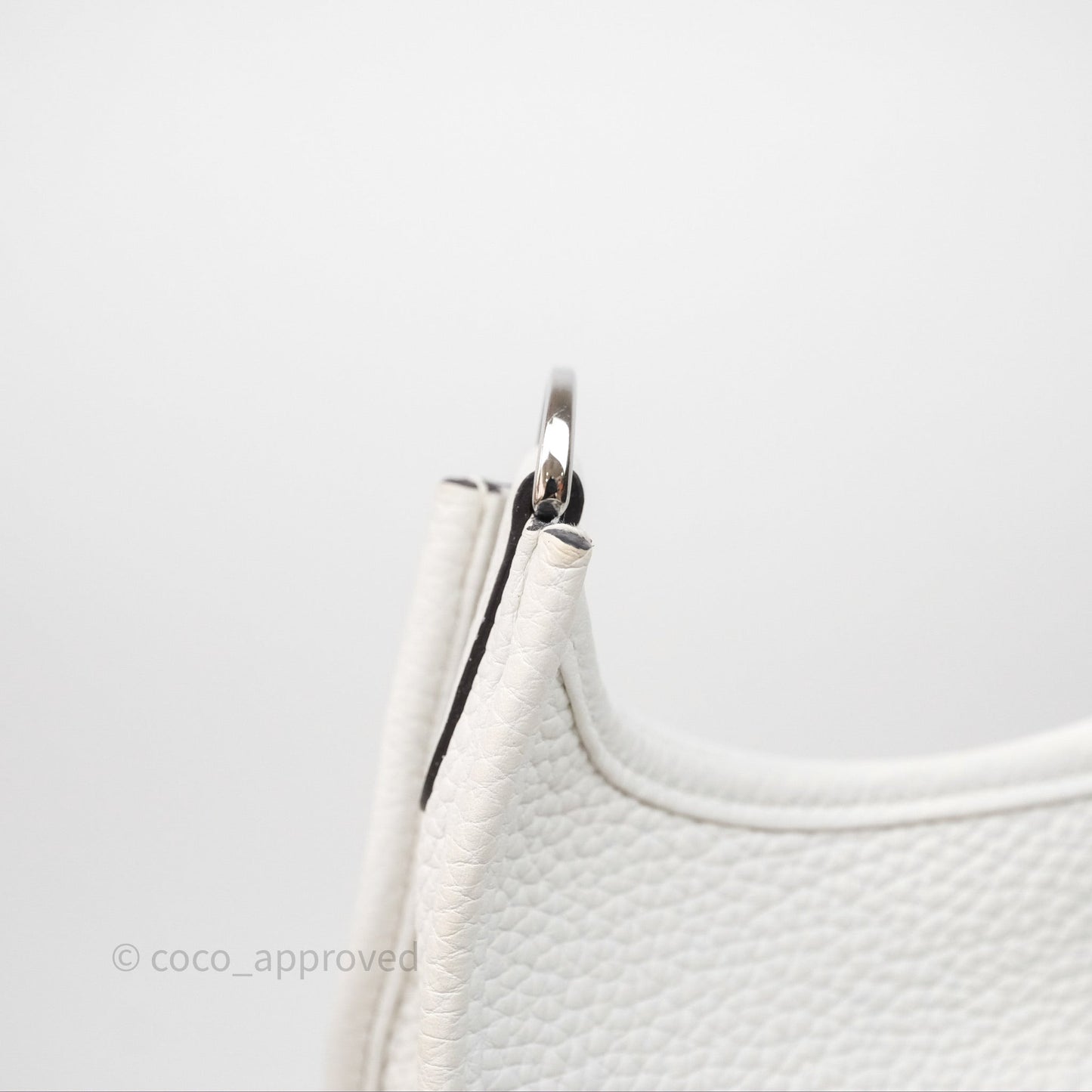 Hermes Evelyne III 29 New White 0U Clemence Palladium Hardware