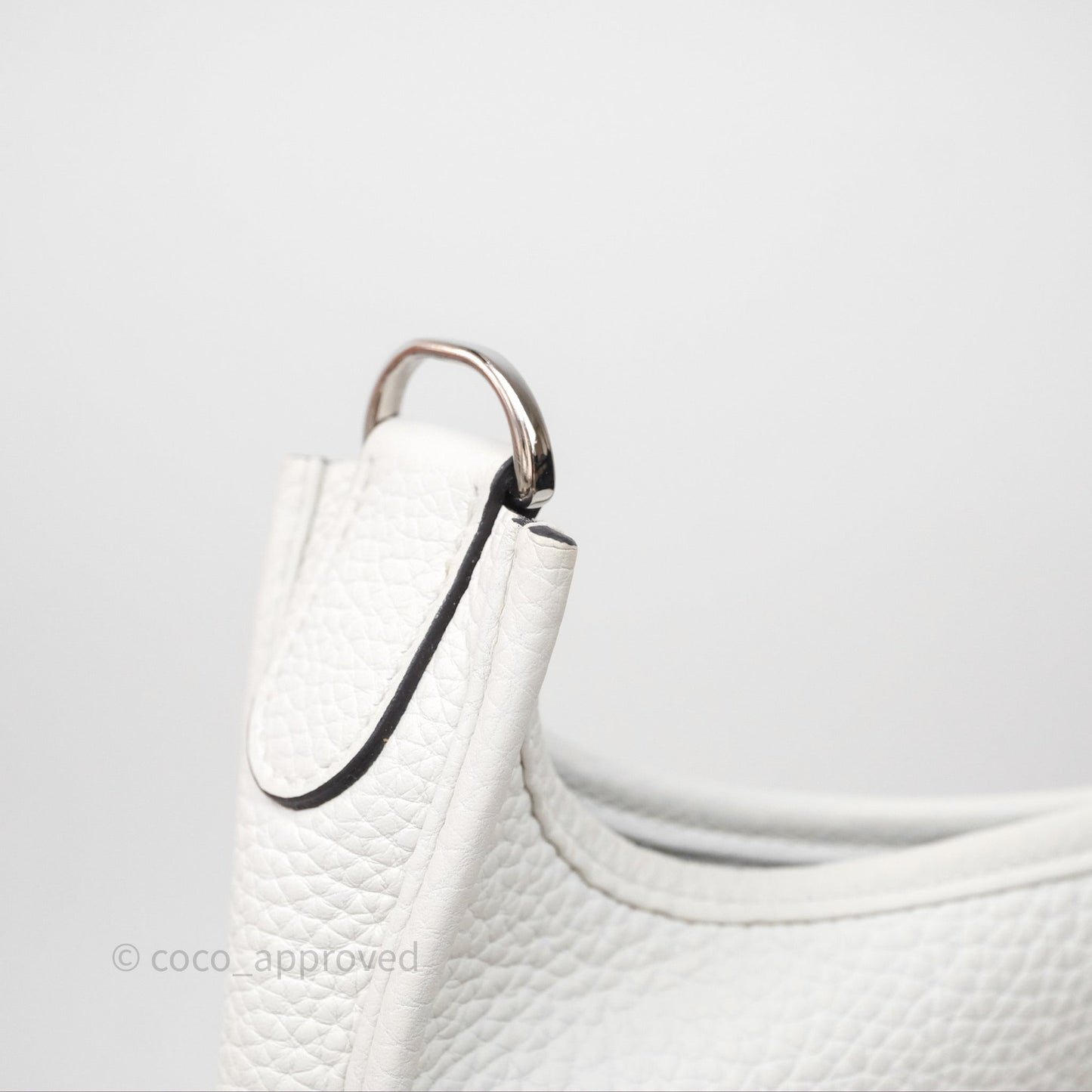 Hermes Evelyne III 29 New White 0U Clemence Palladium Hardware