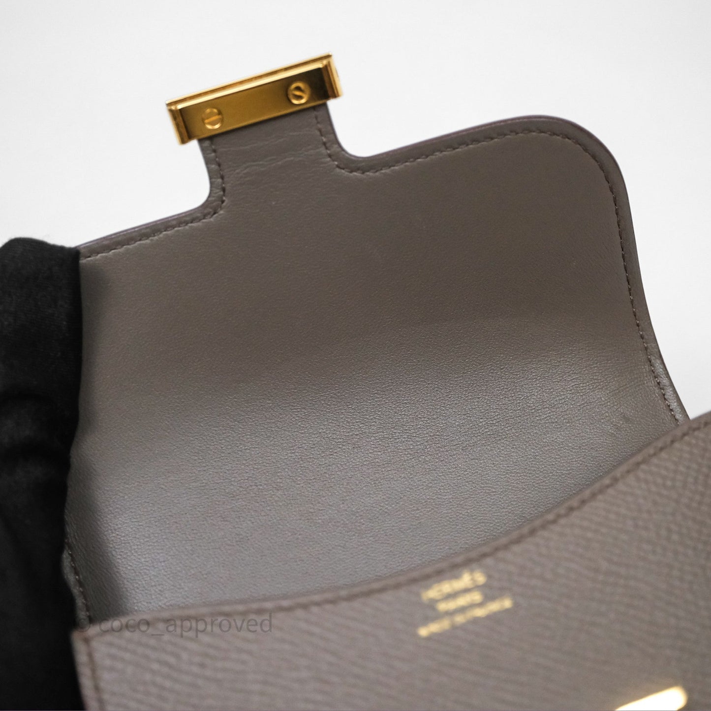 Hermès Constance Slim Wallet Gris Etain 8F Epsom Gold Hardware