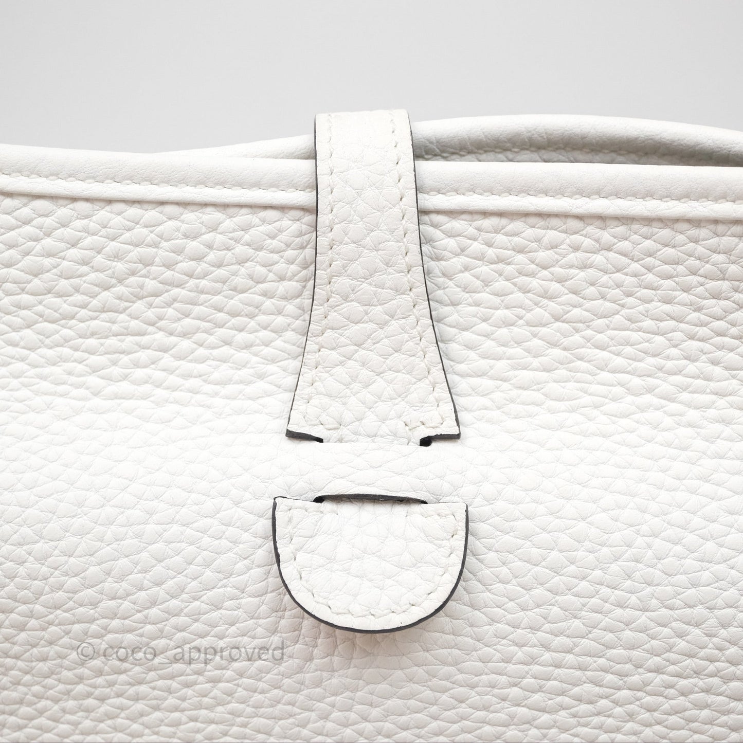 Hermes Evelyne III 29 New White 0U Clemence Palladium Hardware