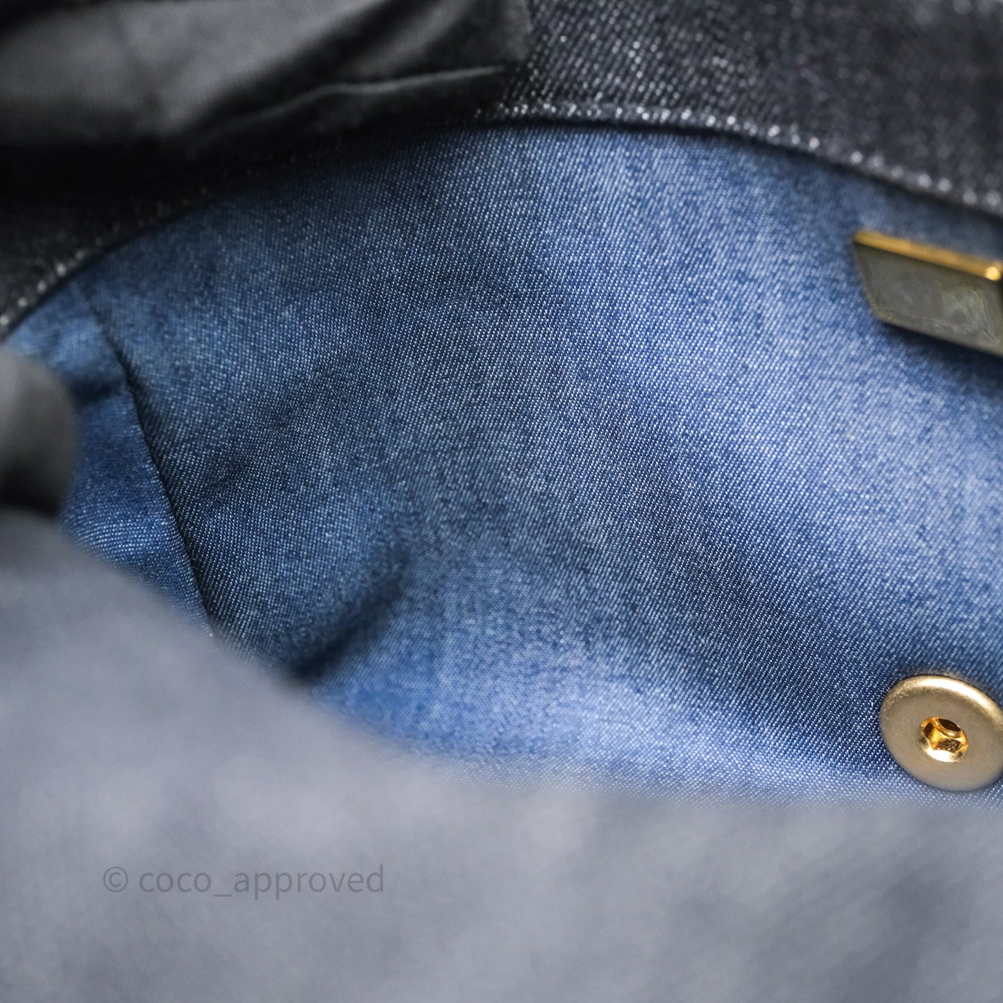 Chanel Medium Funky Town Flap Denim Aged Gold Hardware 22S