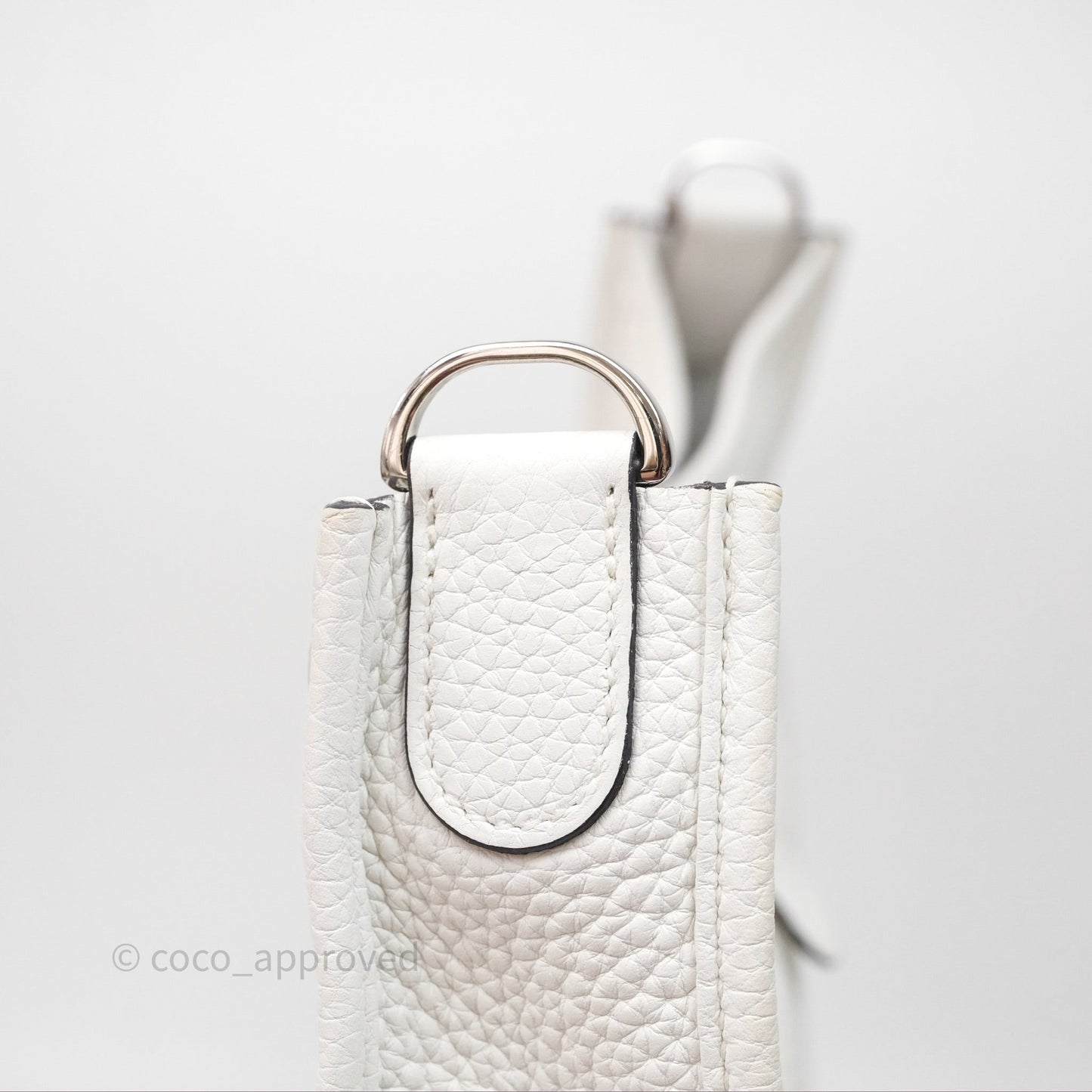 Hermes Evelyne III 29 New White 0U Clemence Palladium Hardware