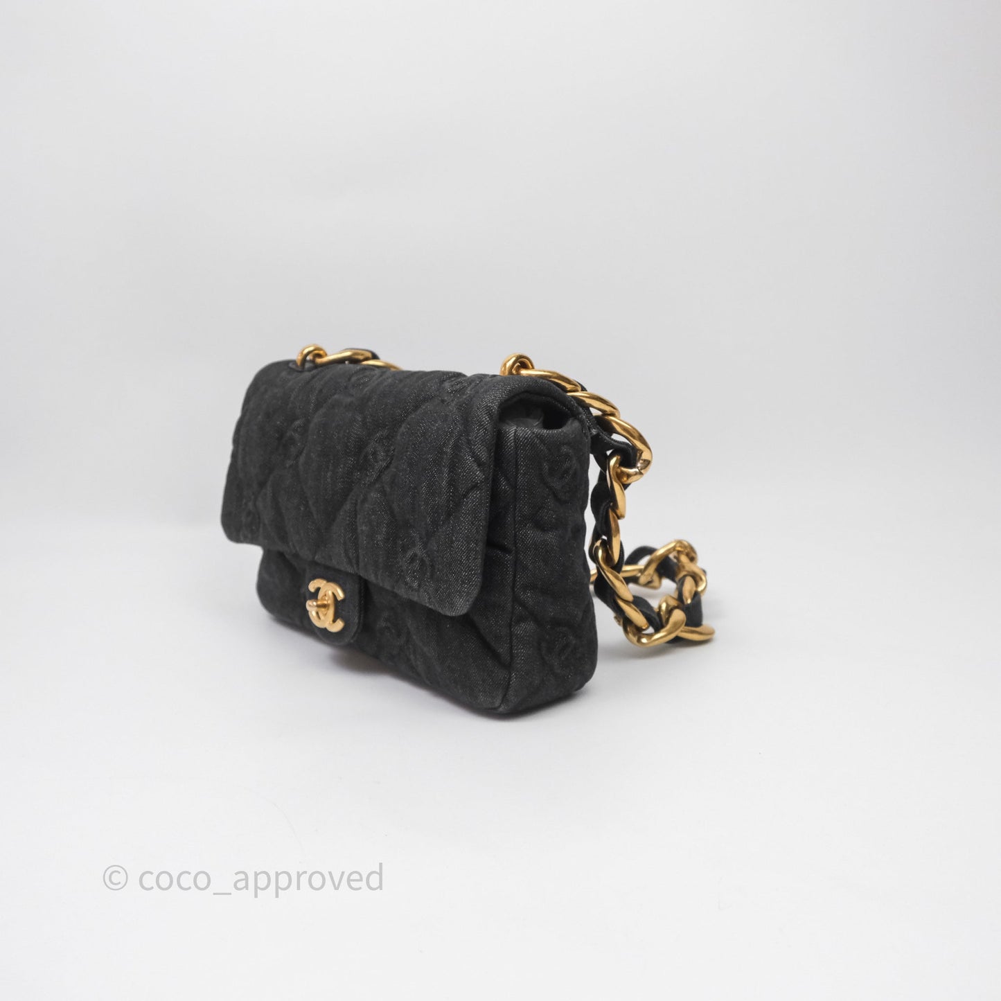 Chanel Medium Funky Town Flap Denim Aged Gold Hardware 22S