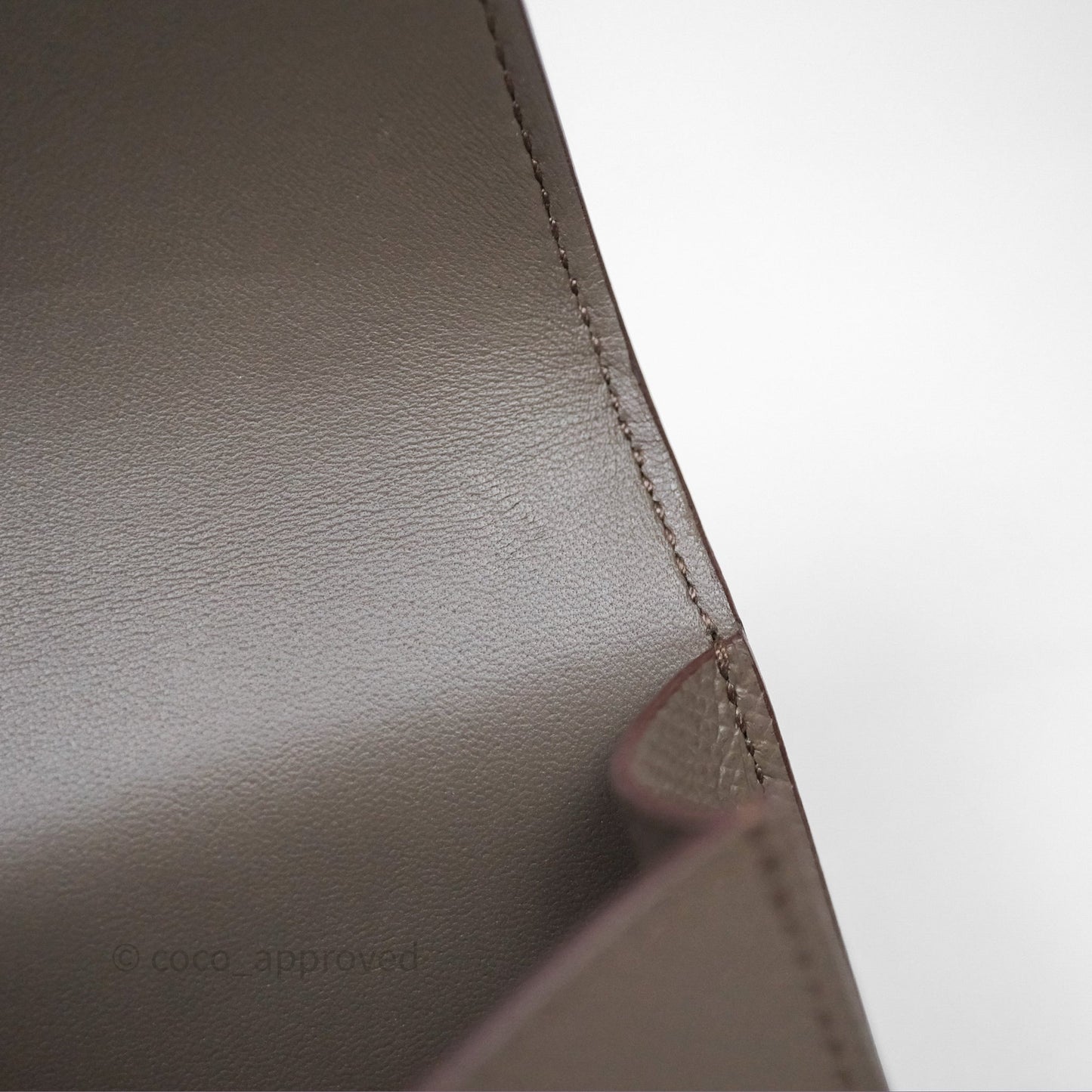Hermès Constance Slim Wallet Gris Etain 8F Epsom Gold Hardware