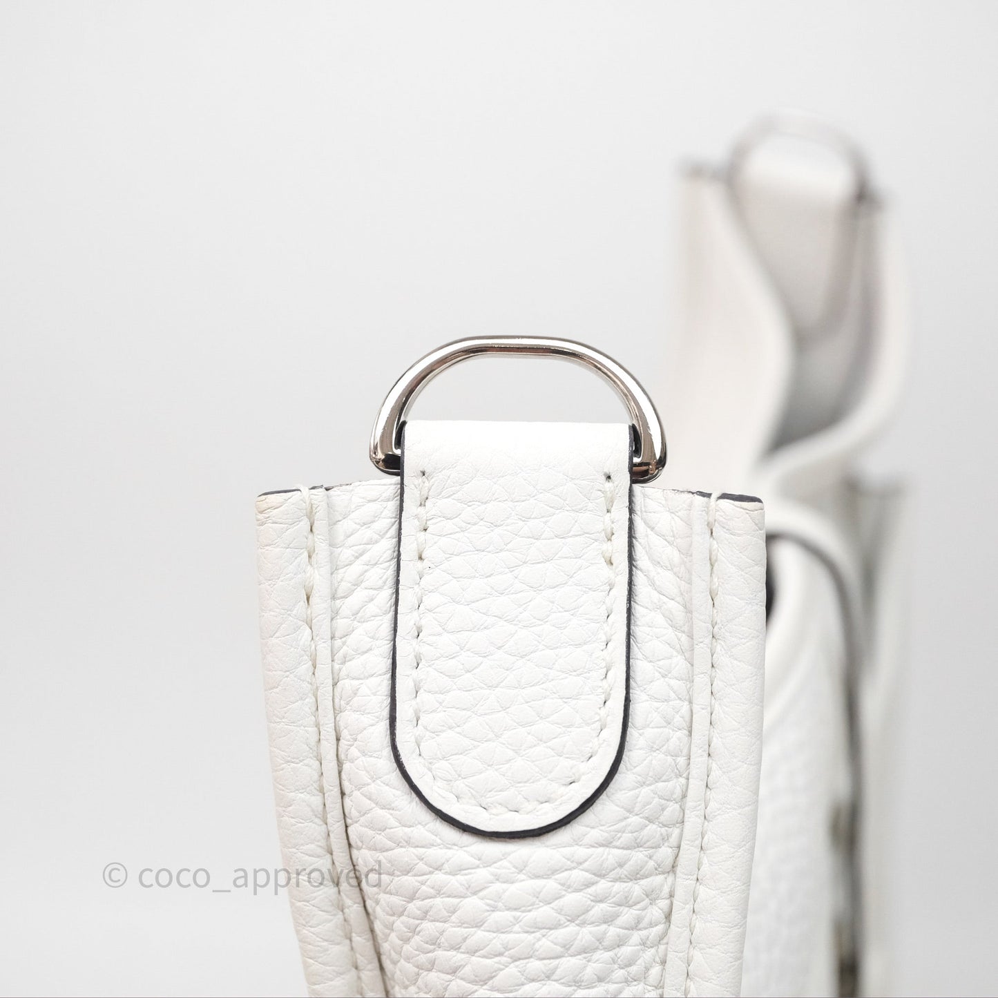 Hermes Evelyne III 29 New White 0U Clemence Palladium Hardware