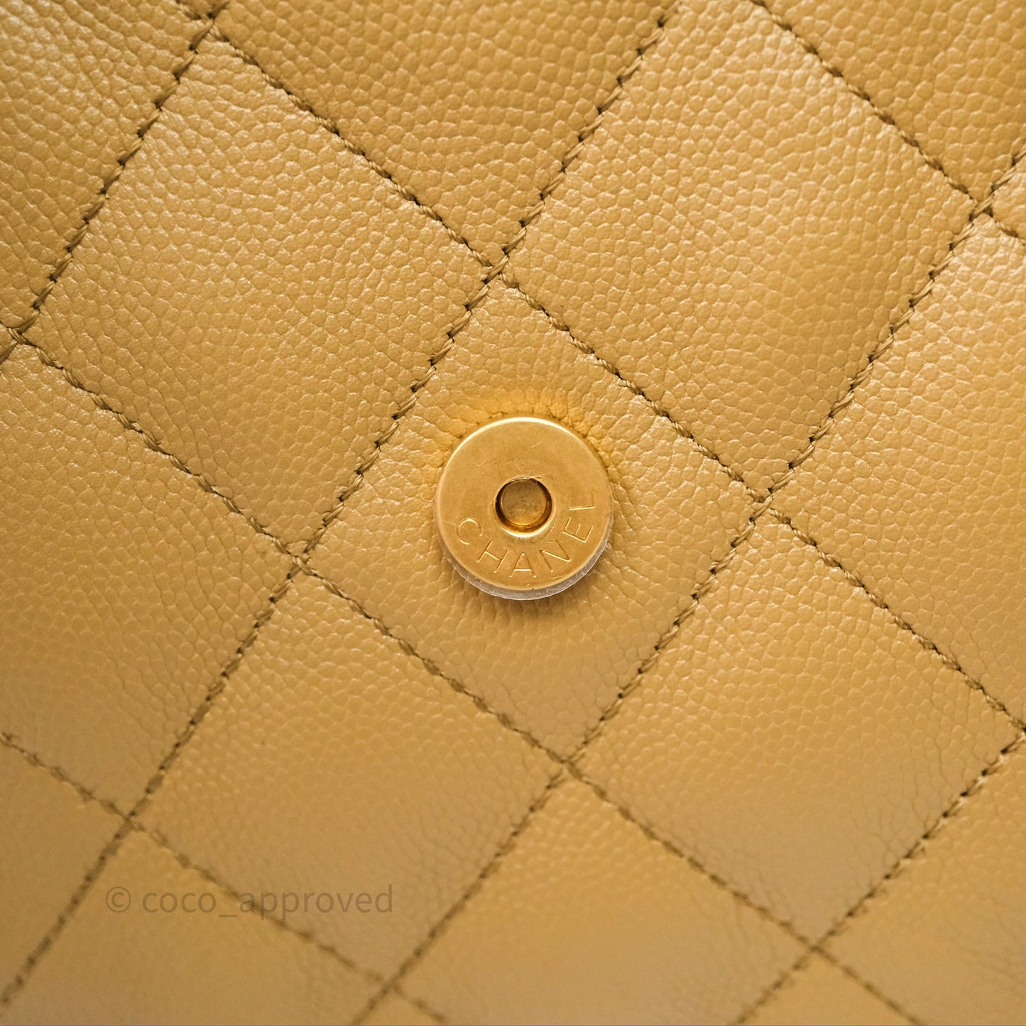 Chanel 25 Small Beige Caviar Aged Gold Hardware