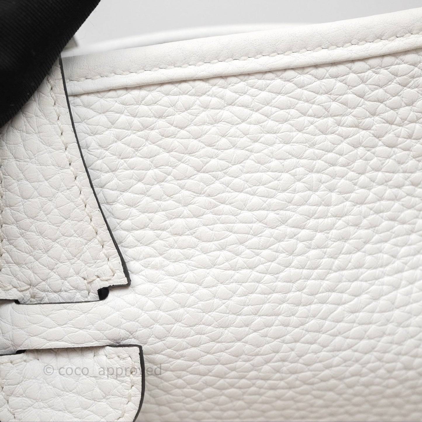 Hermes Evelyne III 29 New White 0U Clemence Palladium Hardware