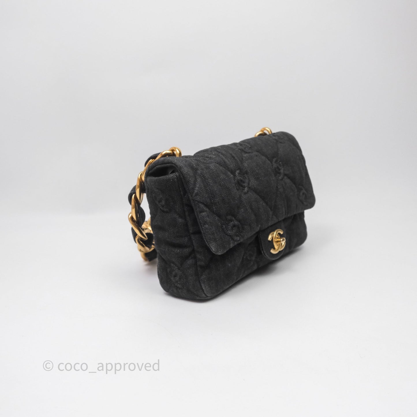 Chanel Medium Funky Town Flap Denim Aged Gold Hardware 22S