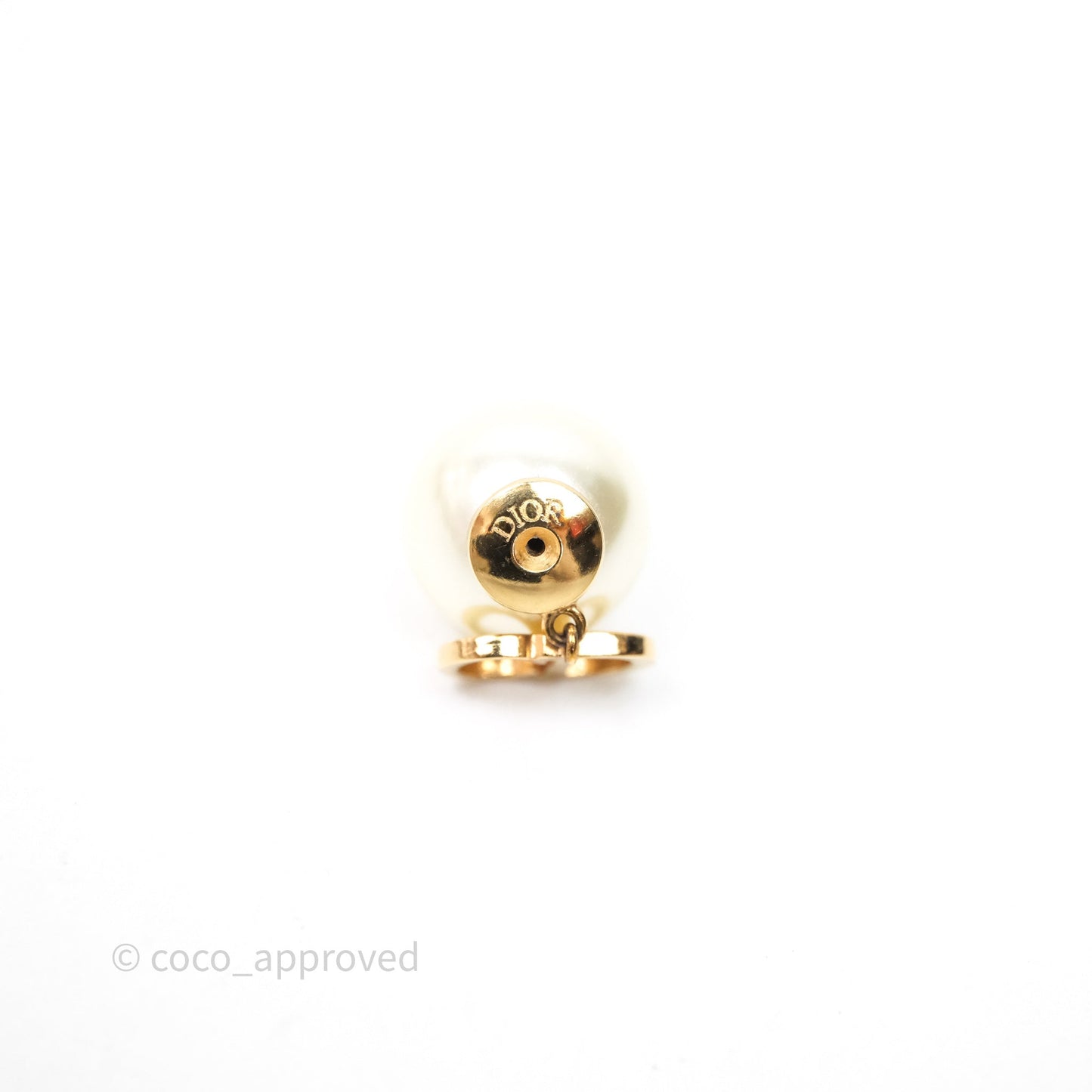 Christian Dior Pearl Tribales CD Drop Star Earrings Gold Tone